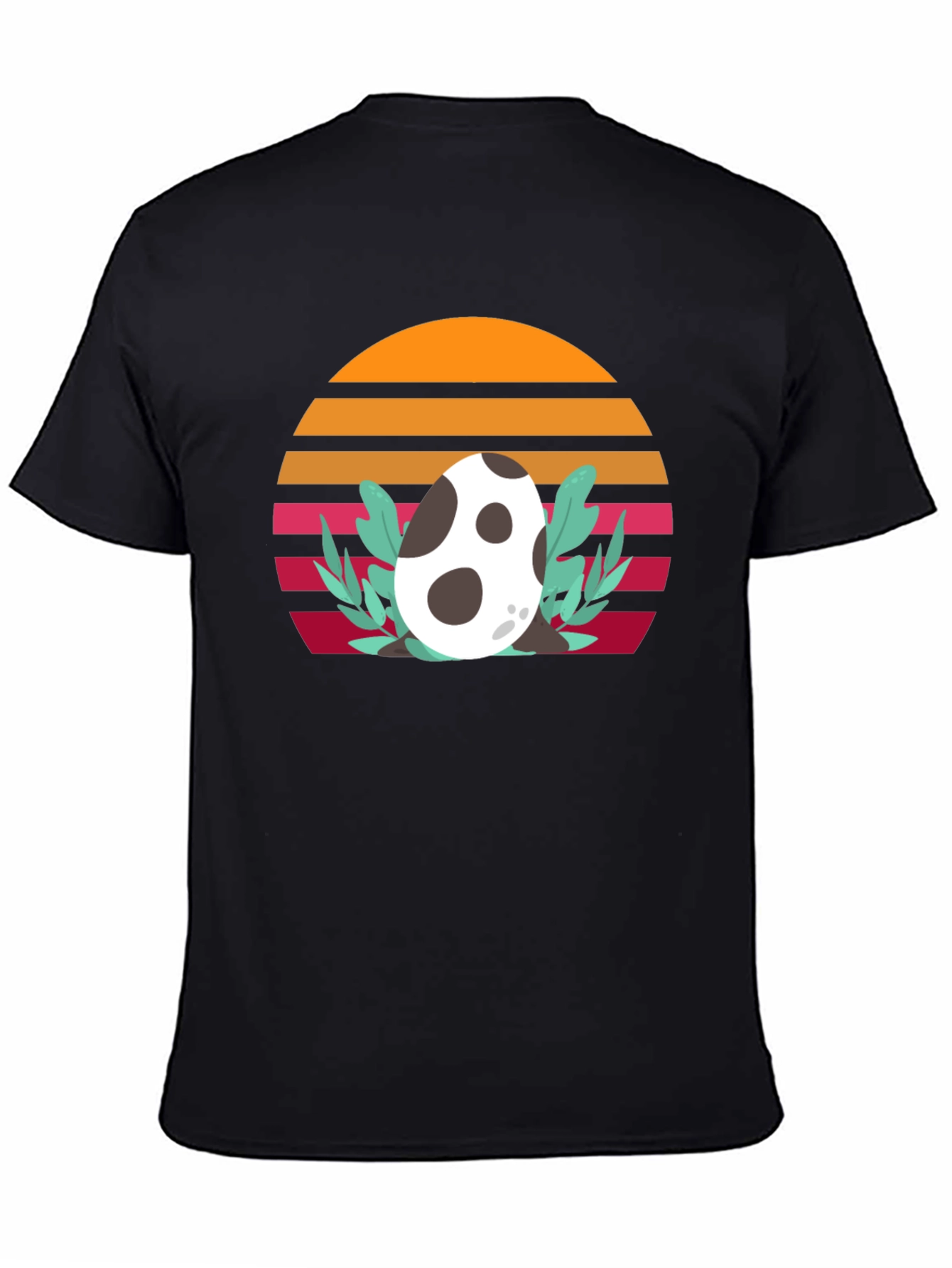 Retro Dinosaur Egg T-Shirt - Unique Sunset Design