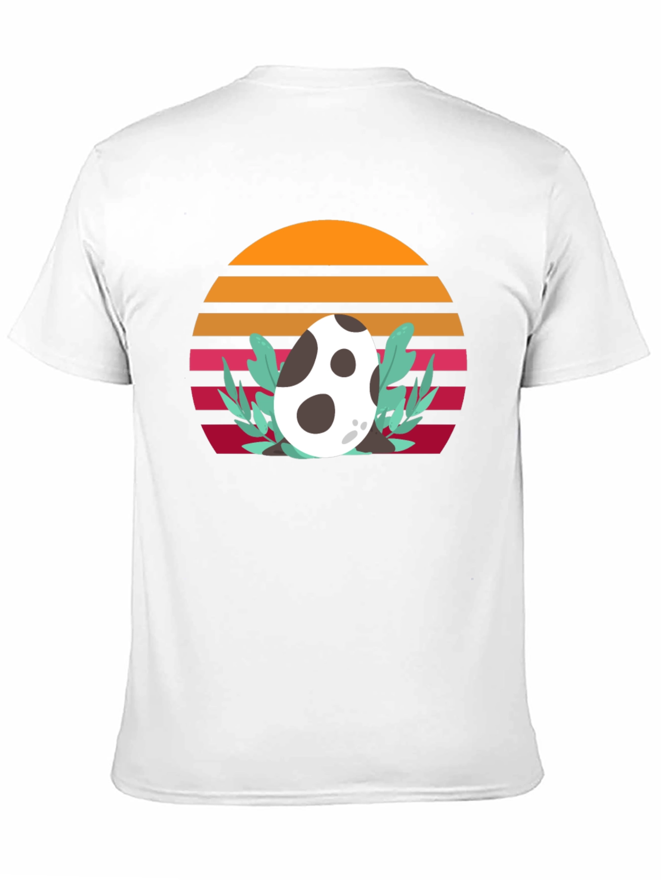 Retro Dinosaur Egg T-Shirt - Unique Sunset Design