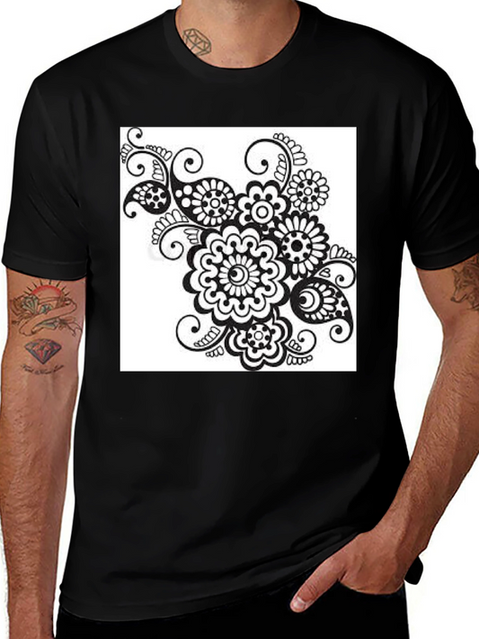 Black Floral Print Tee - Stylish Casual Wear