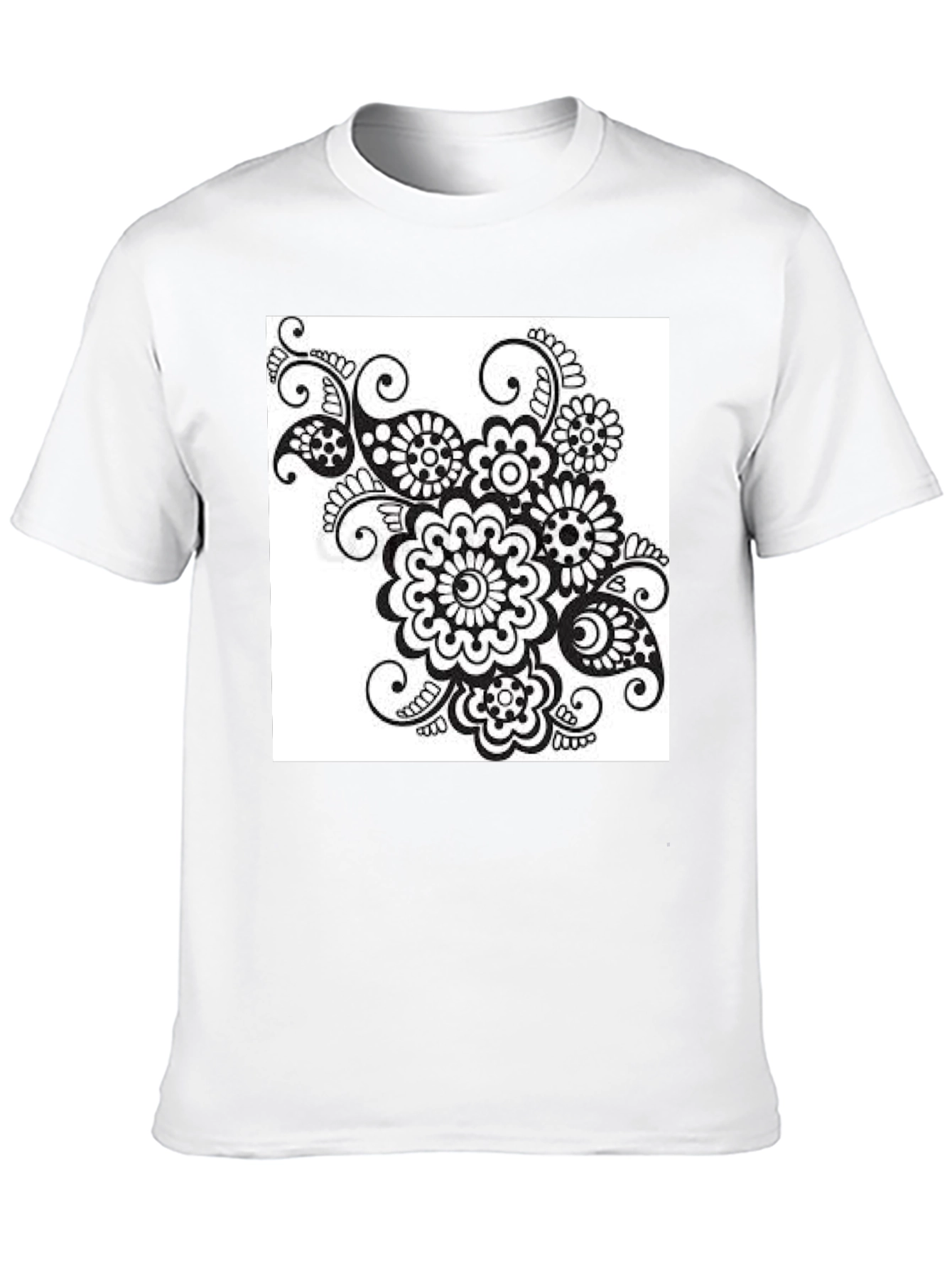 Black Floral Print Tee - Stylish Casual Wear