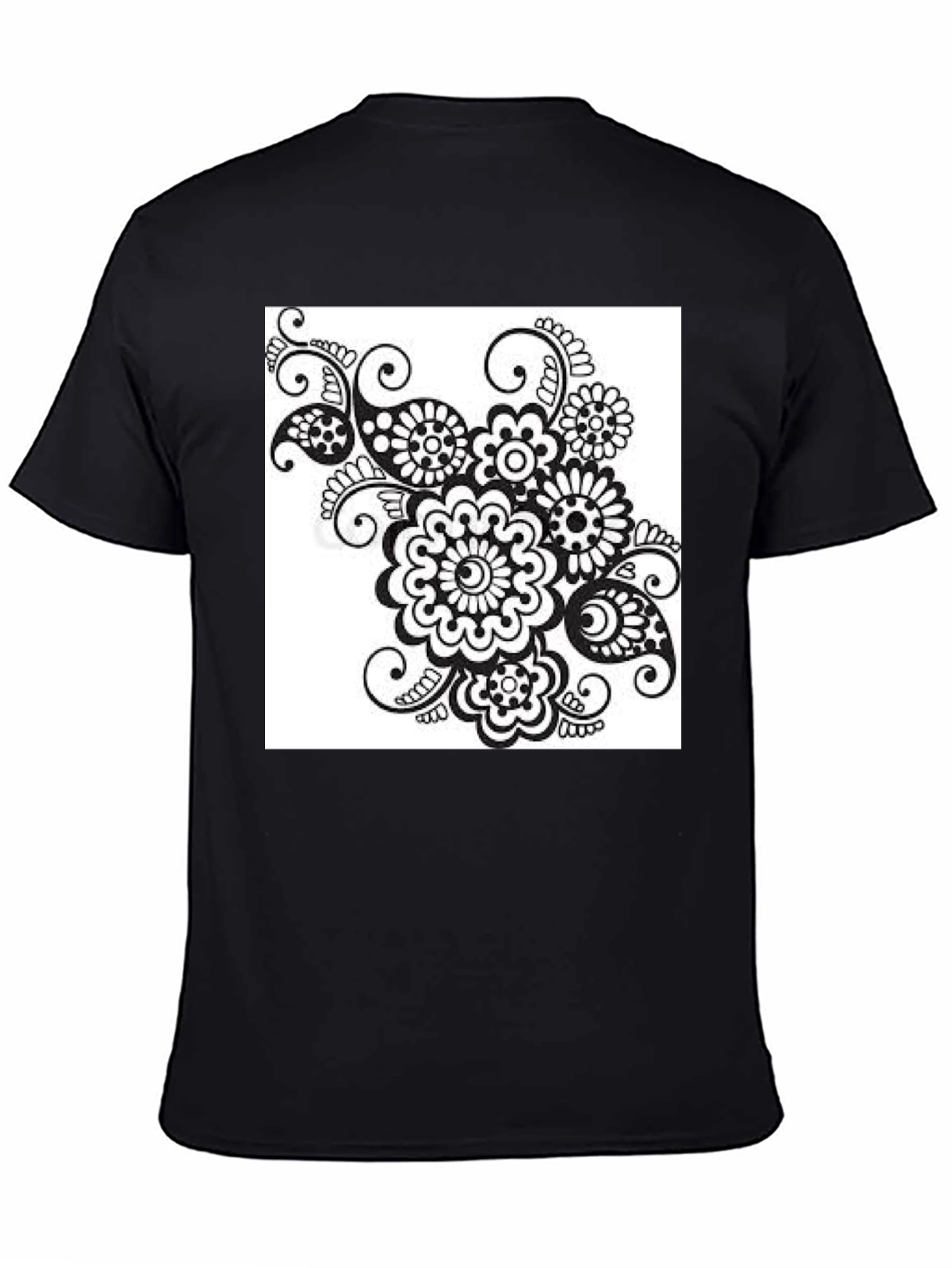 Black Floral Print Tee - Stylish Casual Wear