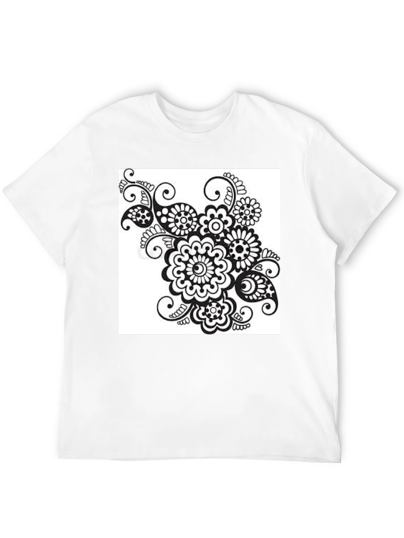 Black Floral Print Tee - Stylish Casual Wear
