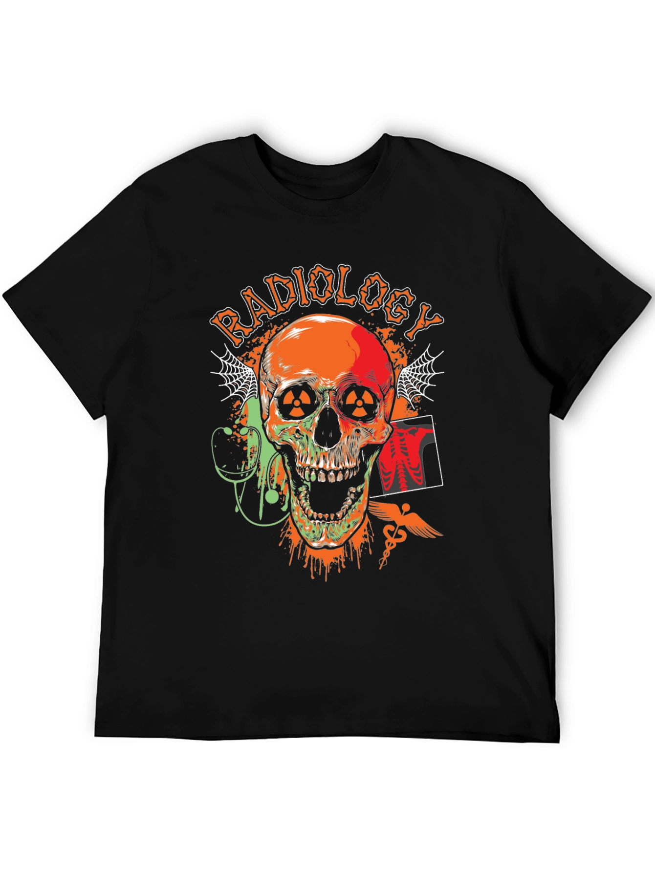 Radiology Skull Graphic T-Shirt - Black