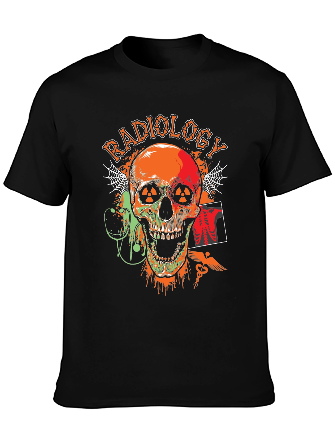 Radiology Skull Graphic T-Shirt - Black