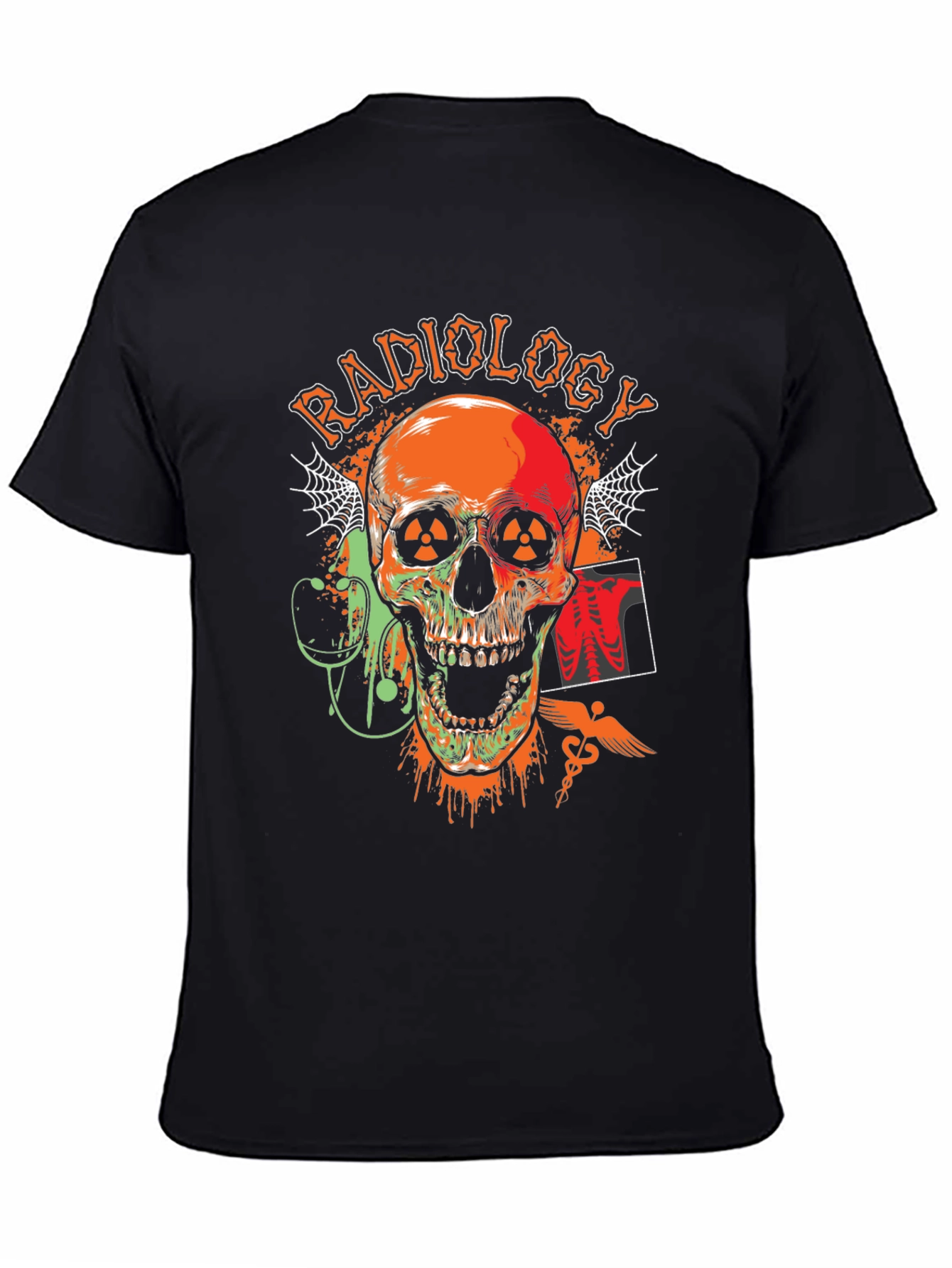 Radiology Skull Graphic T-Shirt - Black