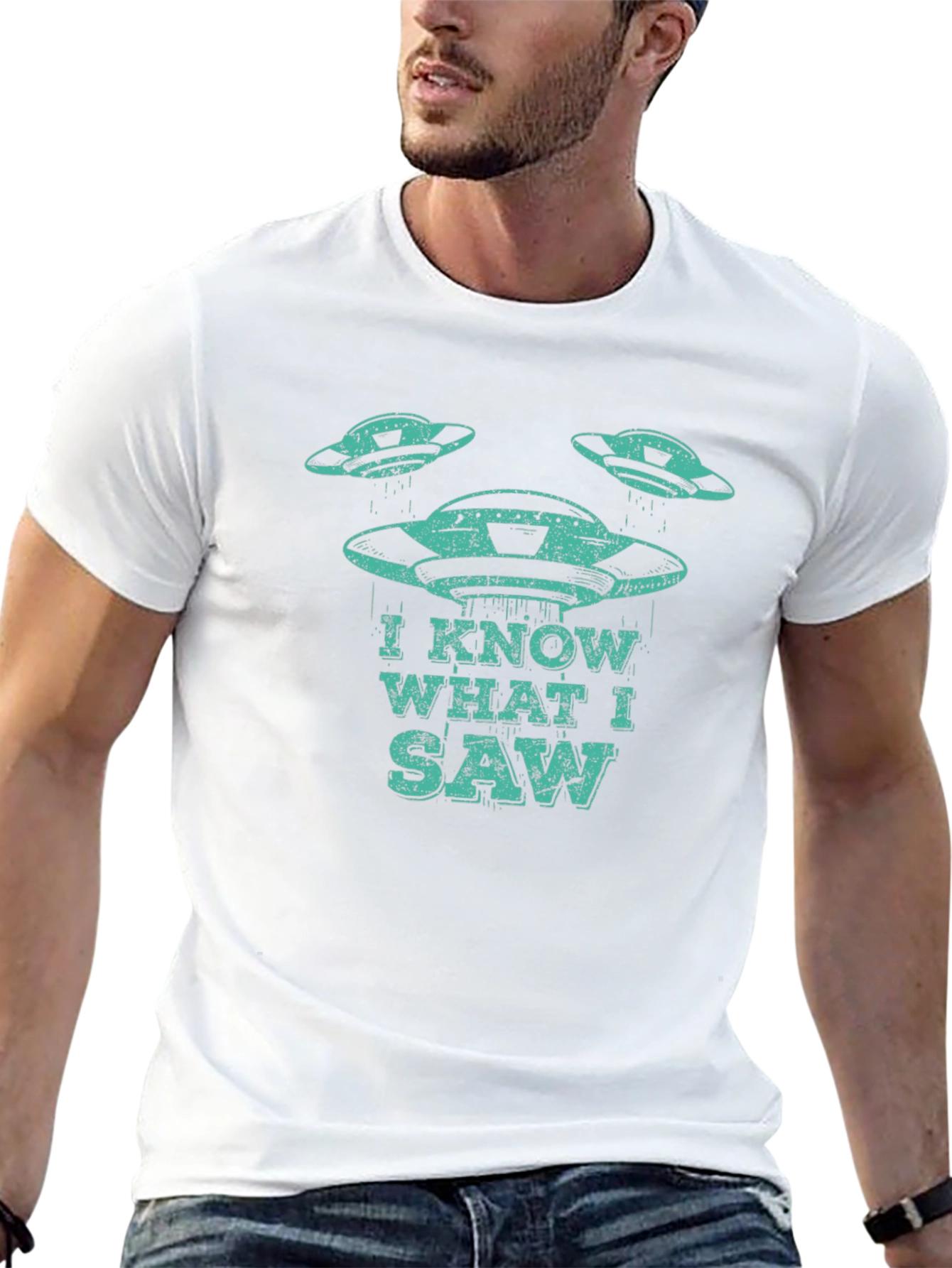 I Know What I Saw UFO T-Shirt - Black