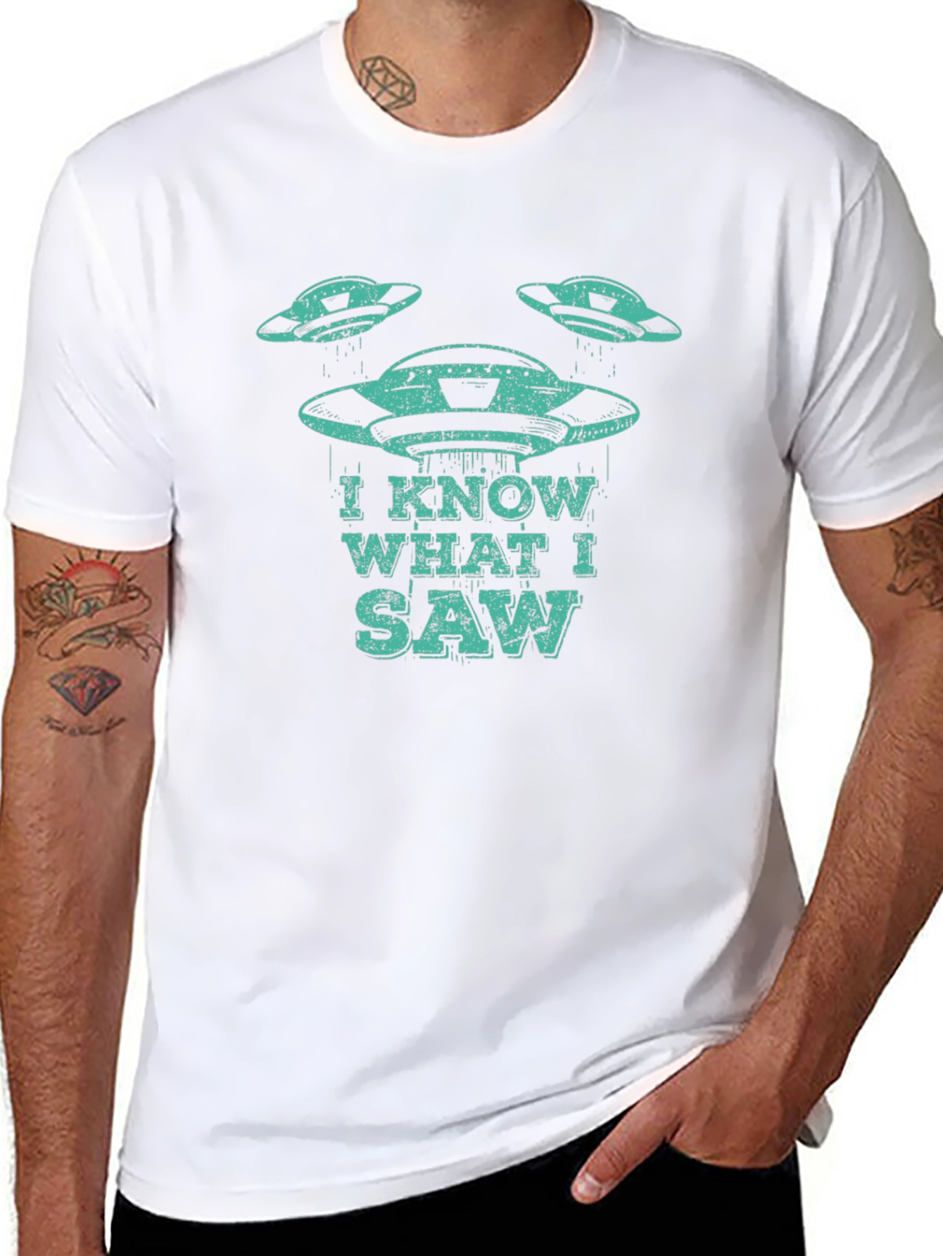 I Know What I Saw UFO T-Shirt - Black