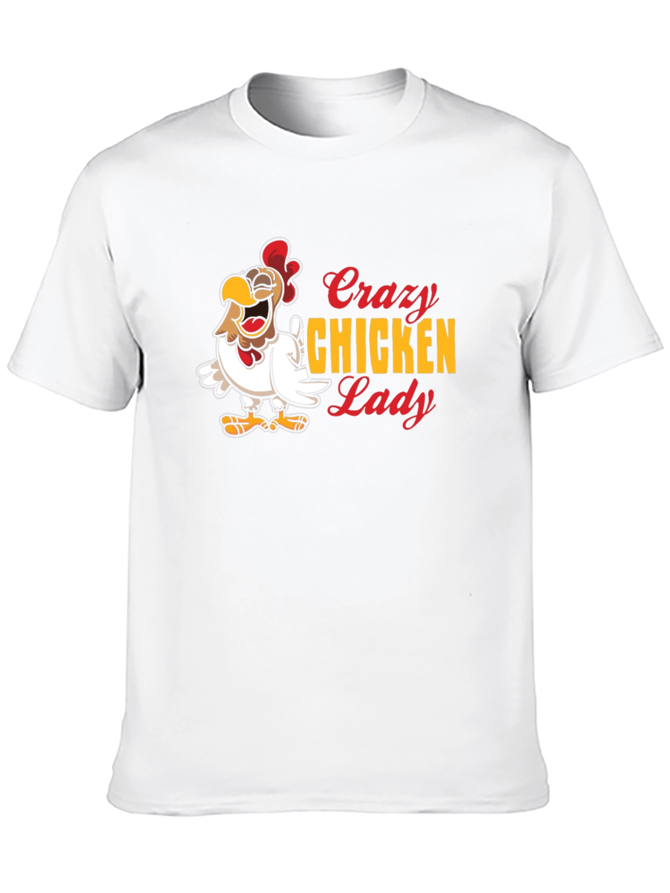Crazy Chicken Lady Graphic Tee - Black