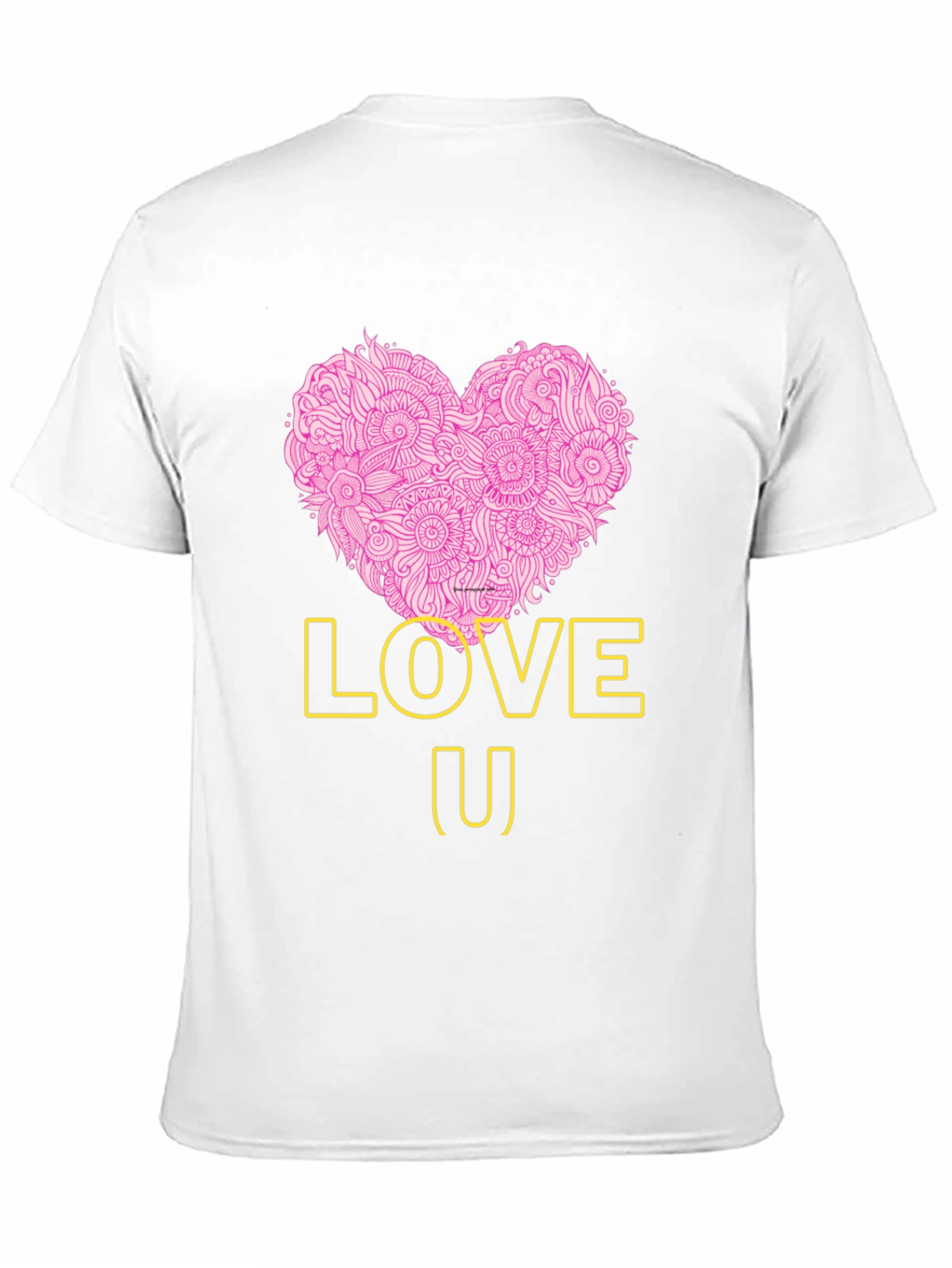 Love U Heart Graphic Tee - Trendy Black T-Shirt