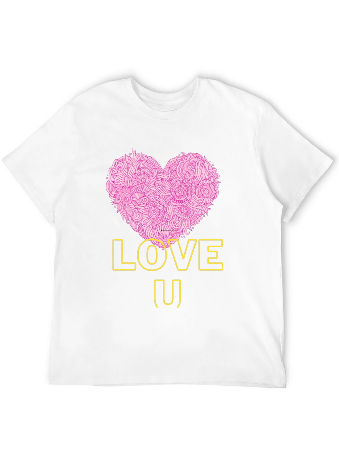 Love U Heart Graphic Tee - Trendy Black T-Shirt