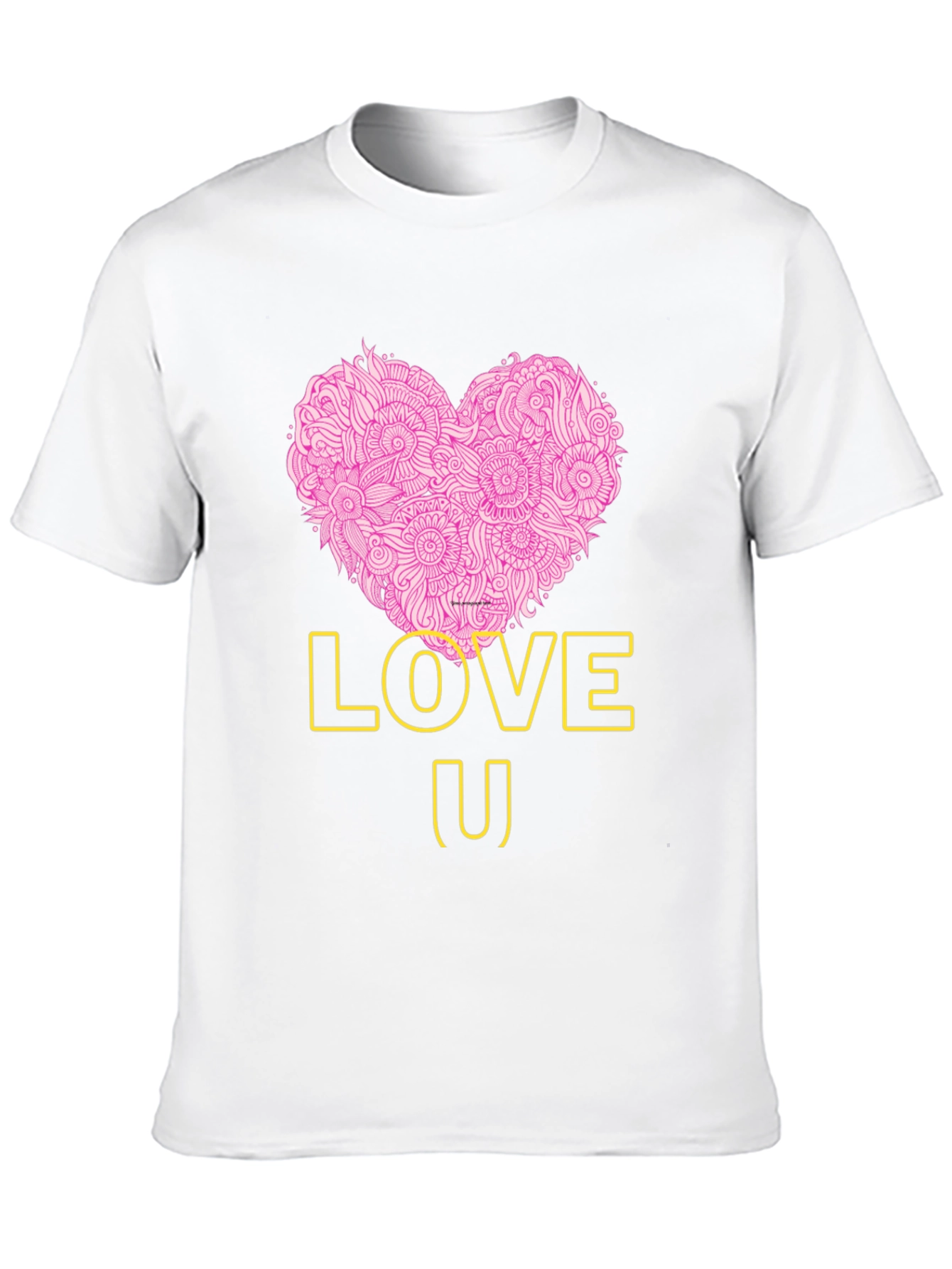 Love U Heart Graphic Tee - Trendy Black T-Shirt