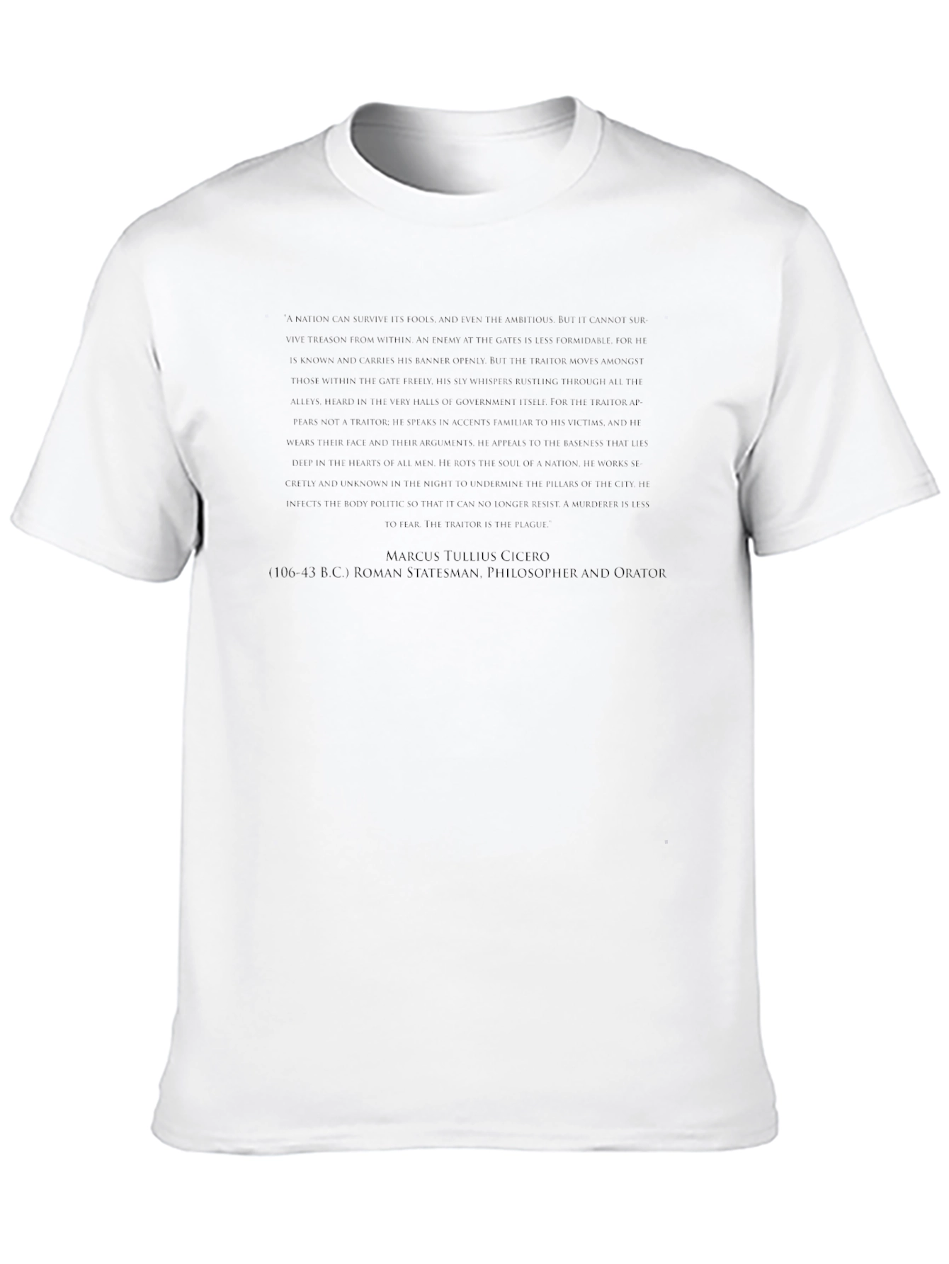 Philosopher Quote T-Shirt - Marcus Tullius Cicero