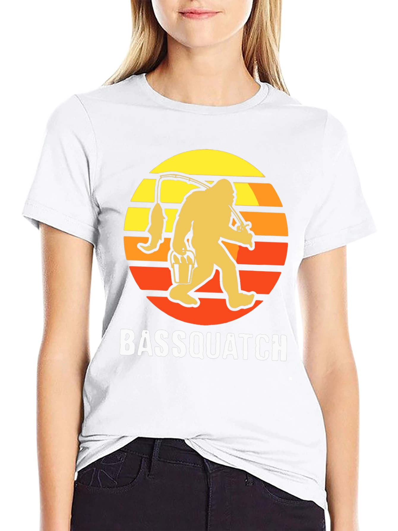 Bassquatch T-Shirt - Fishing Bigfoot Tee