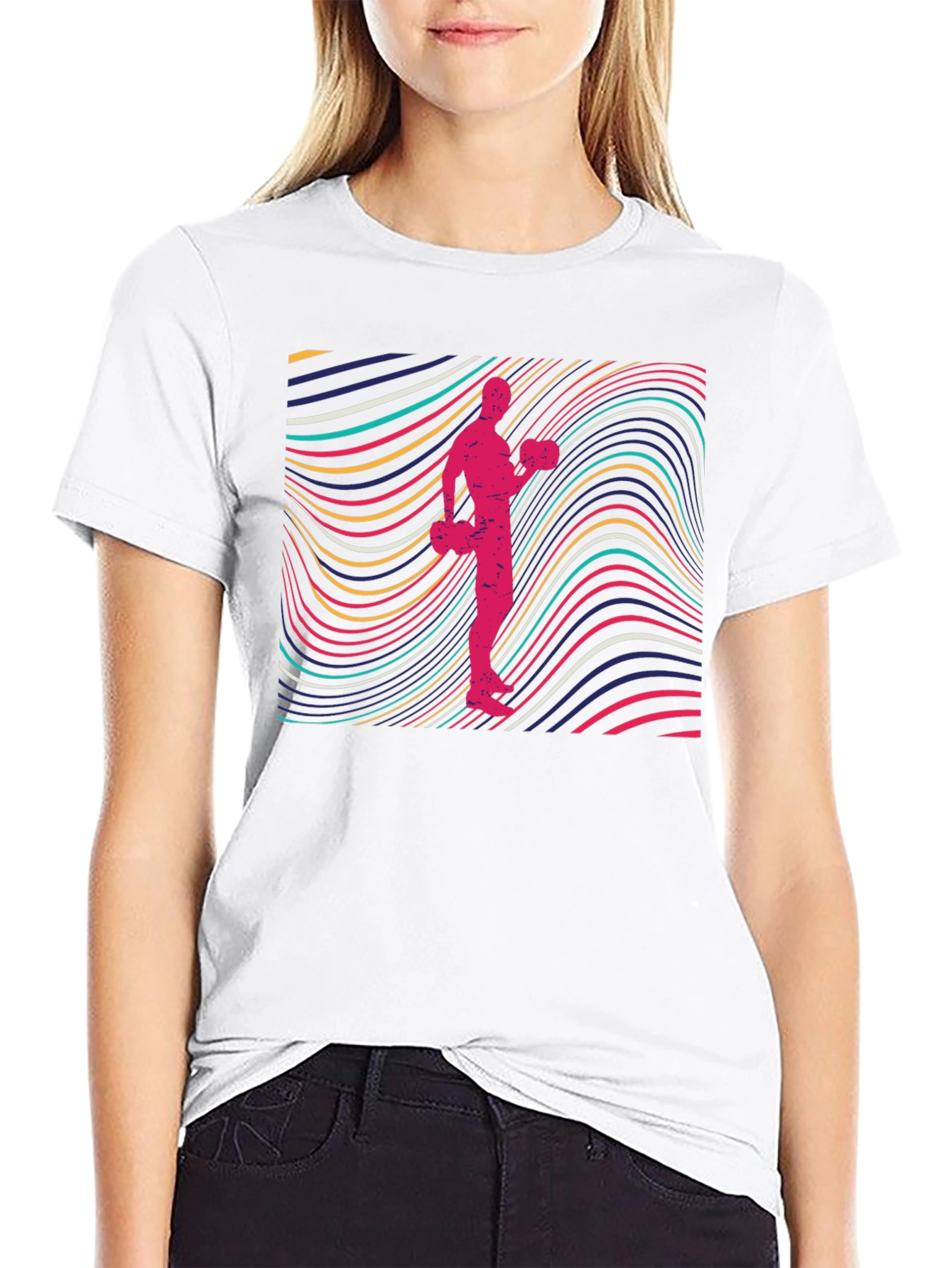 Retro Fitness T-Shirt - Black Graphic Tee