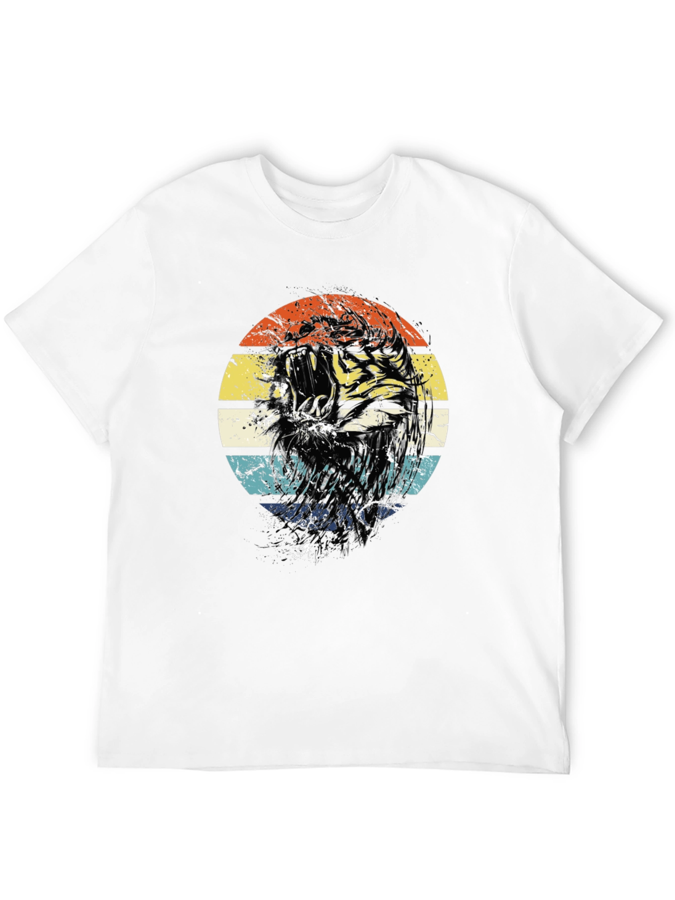 Retro Tiger Graphic Tee - Black