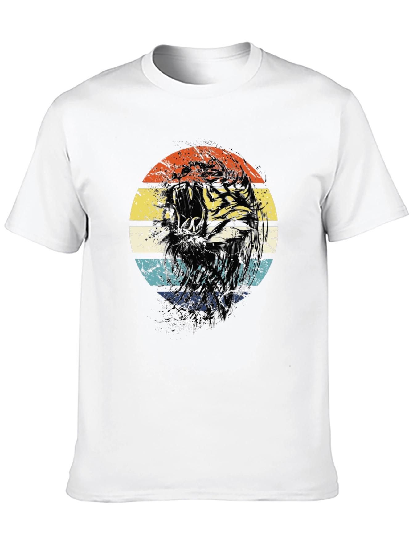 Retro Tiger Graphic Tee - Black
