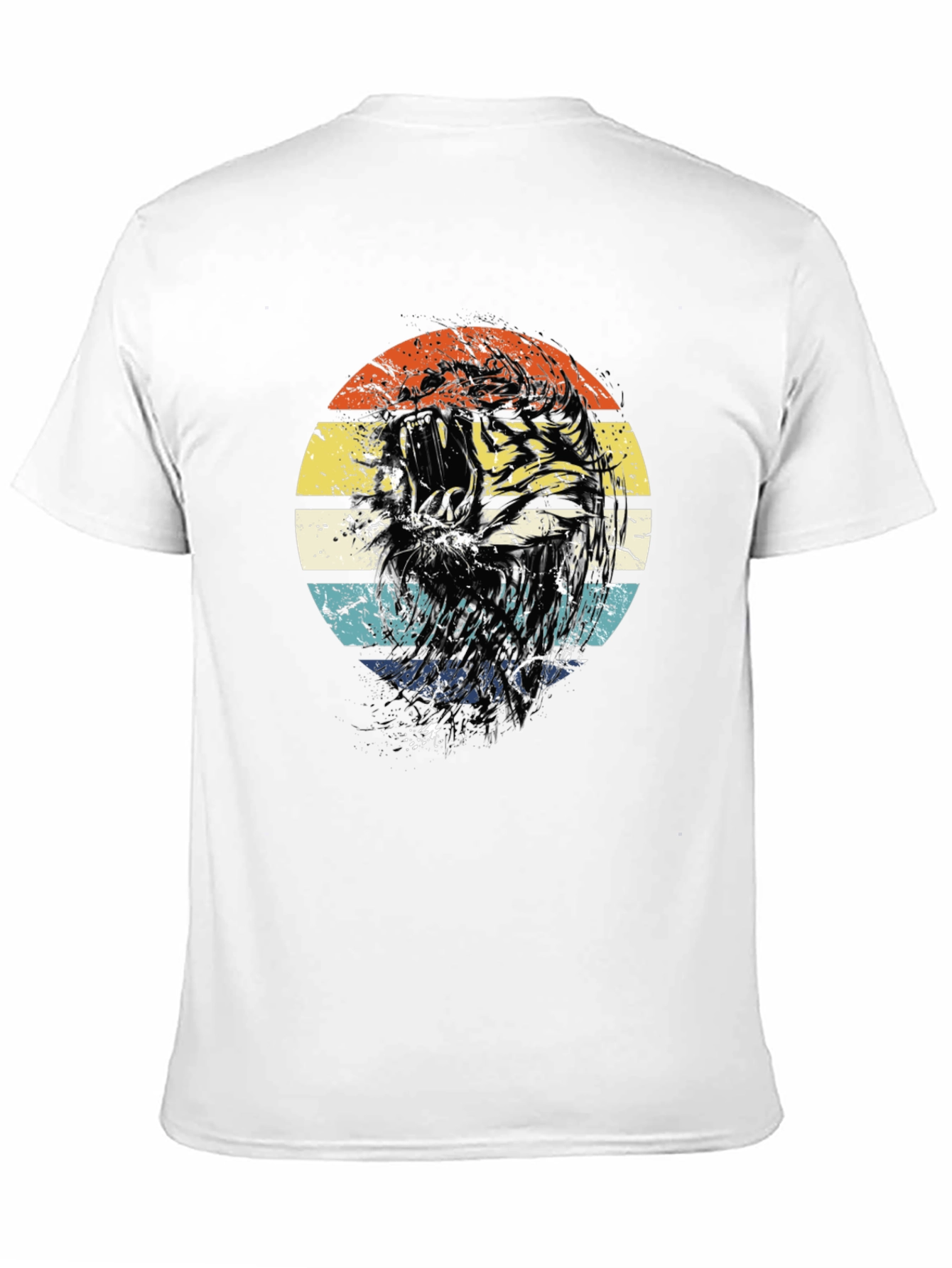 Retro Tiger Graphic Tee - Black