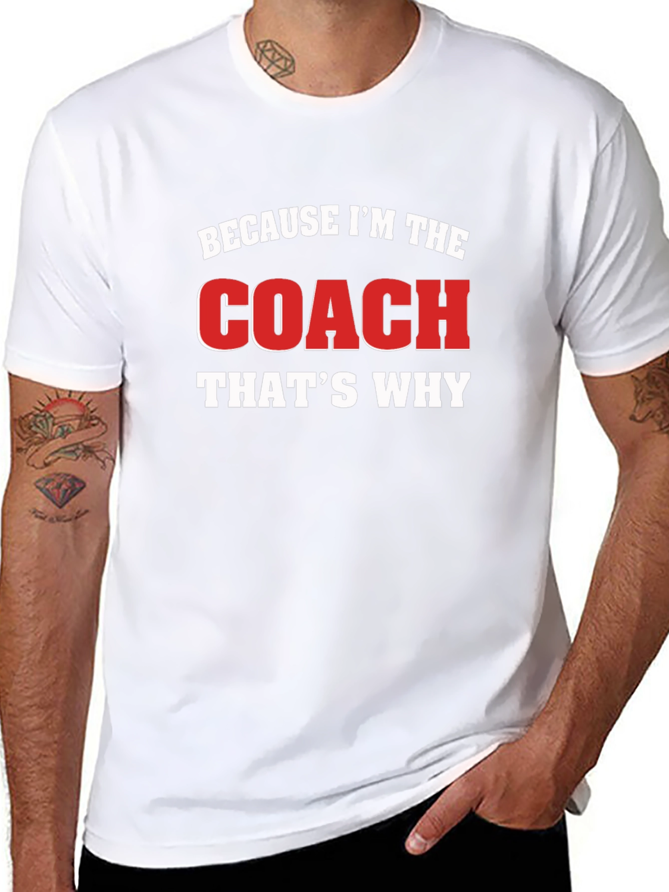 Because Im The Coach Thats Why Black T-Shirt