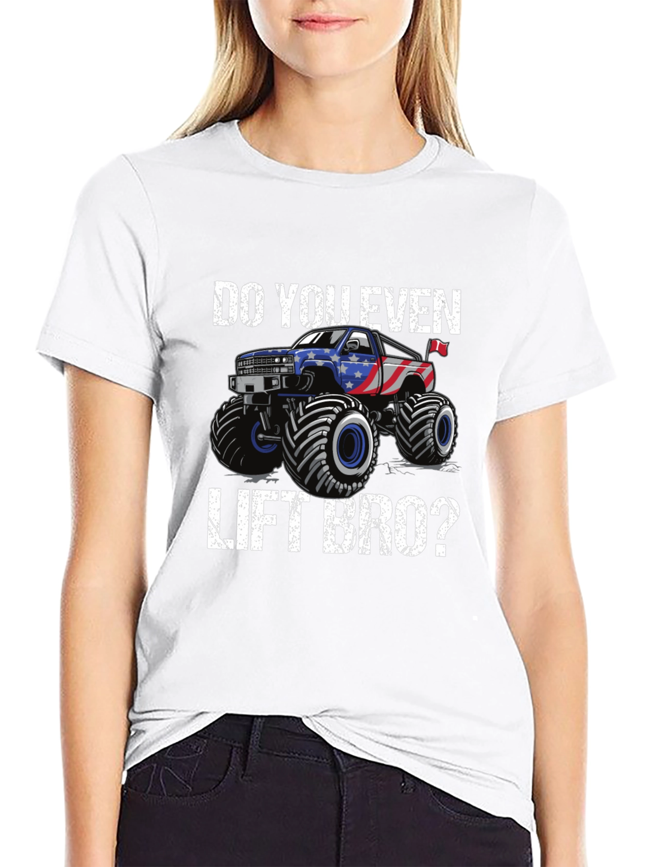 Do You Even Lift Bro Monster Truck T-Shirt