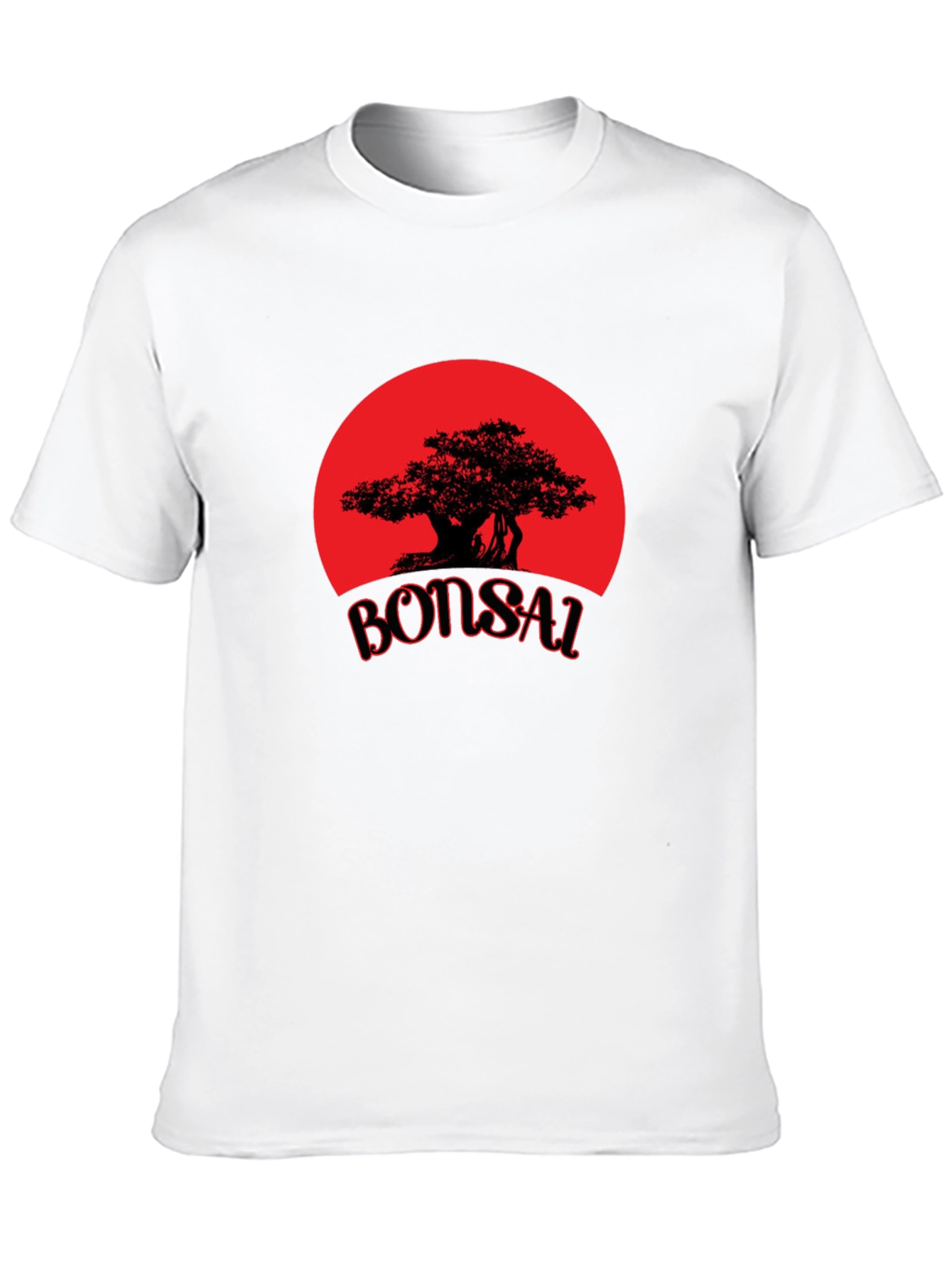Bonsai Tree Graphic Tee - Stylish Black T-Shirt