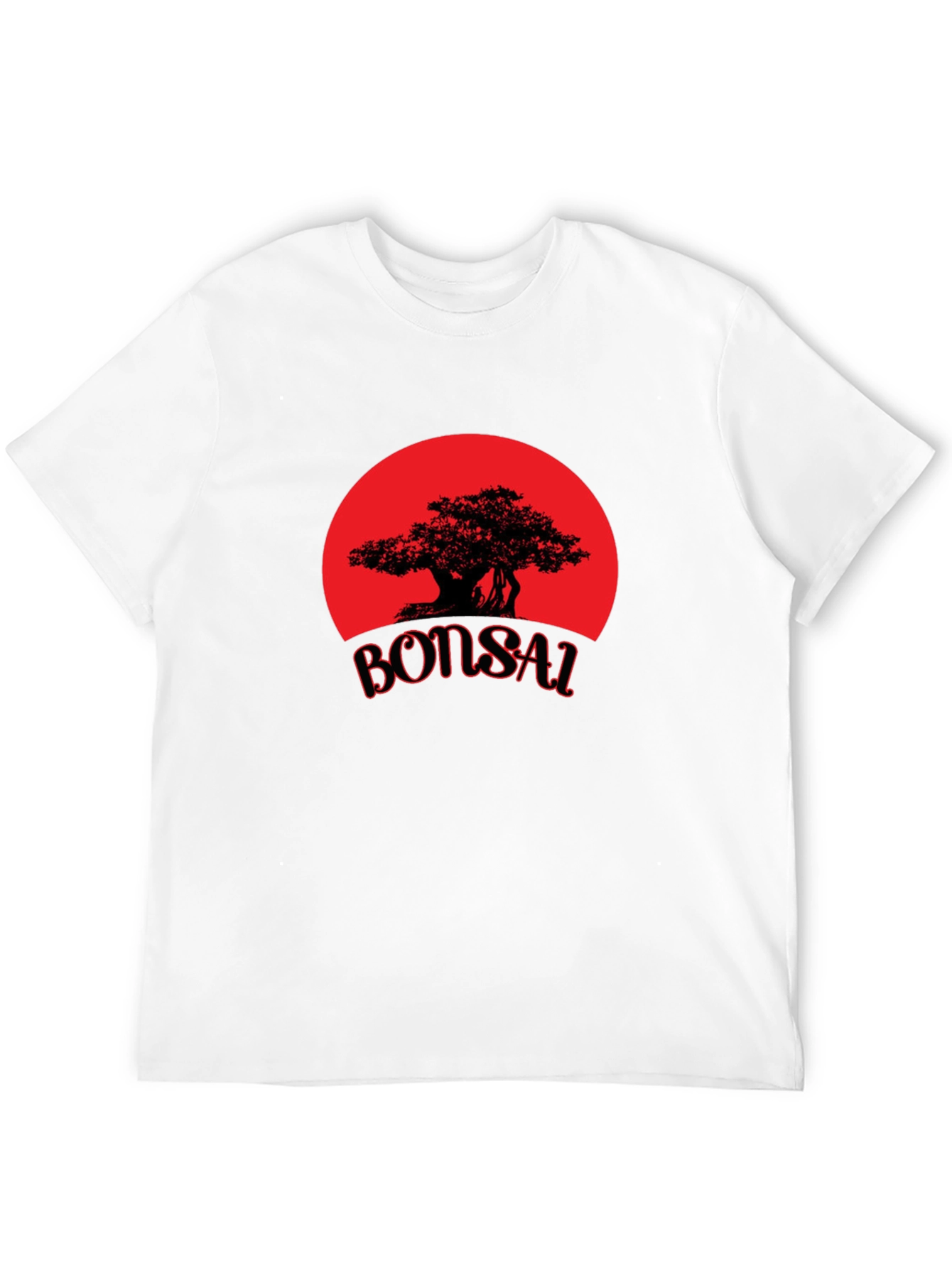 Bonsai Tree Graphic Tee - Stylish Black T-Shirt