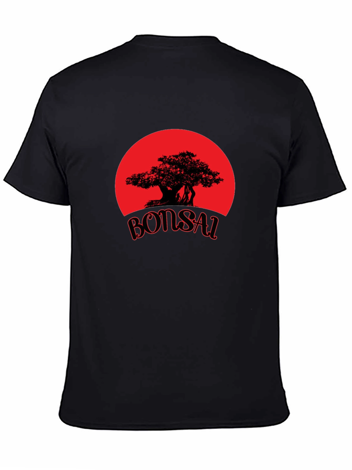 Bonsai Tree Graphic Tee - Stylish Black T-Shirt