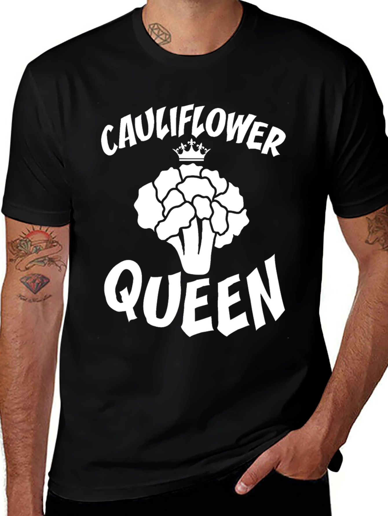 Cauliflower Queen Black Graphic Tee