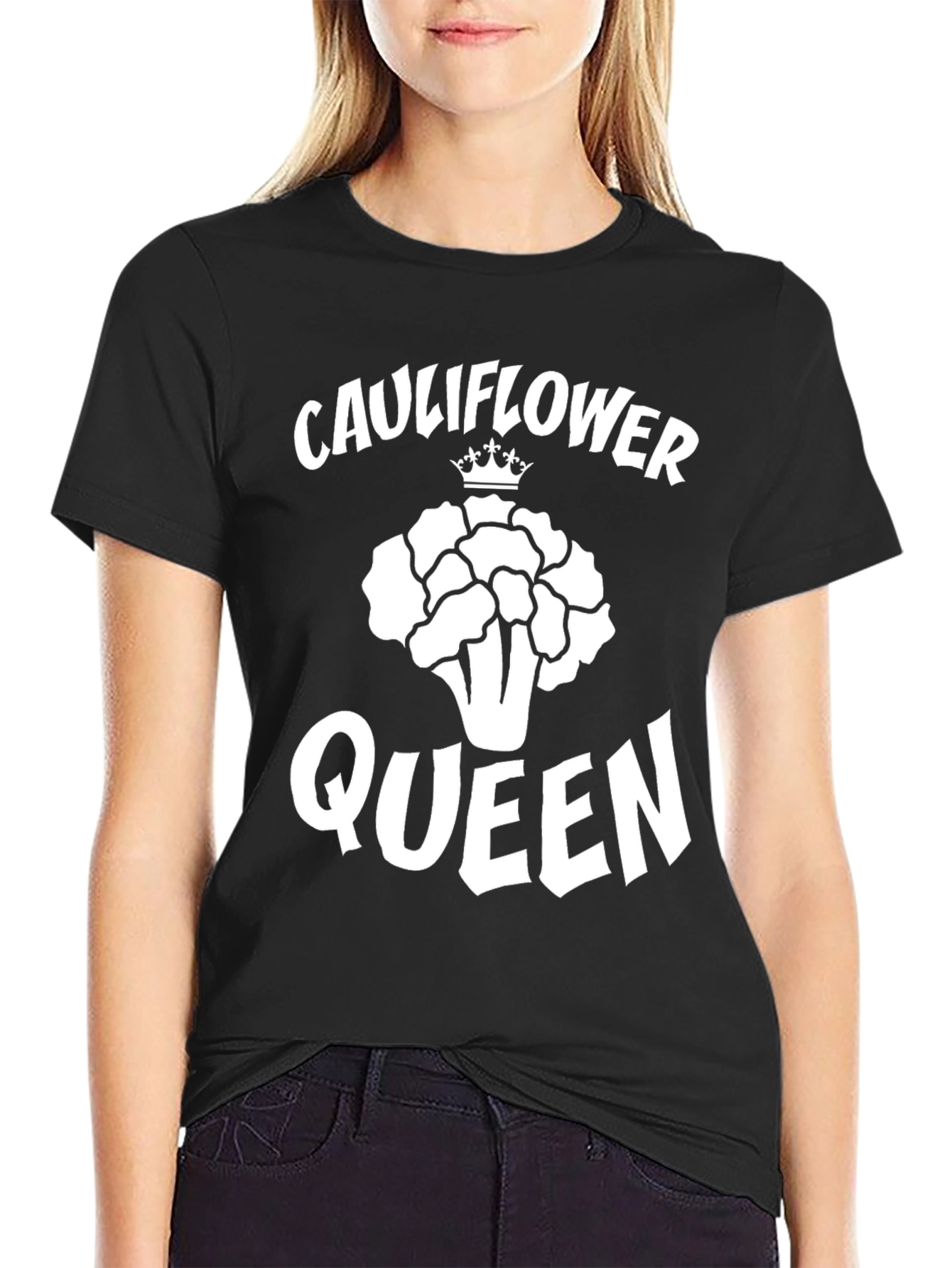 Cauliflower Queen Black Graphic Tee