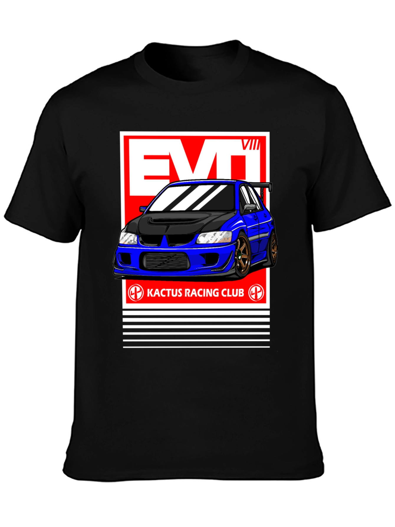 Evo VIII Kactus Racing Club Black T-Shirt