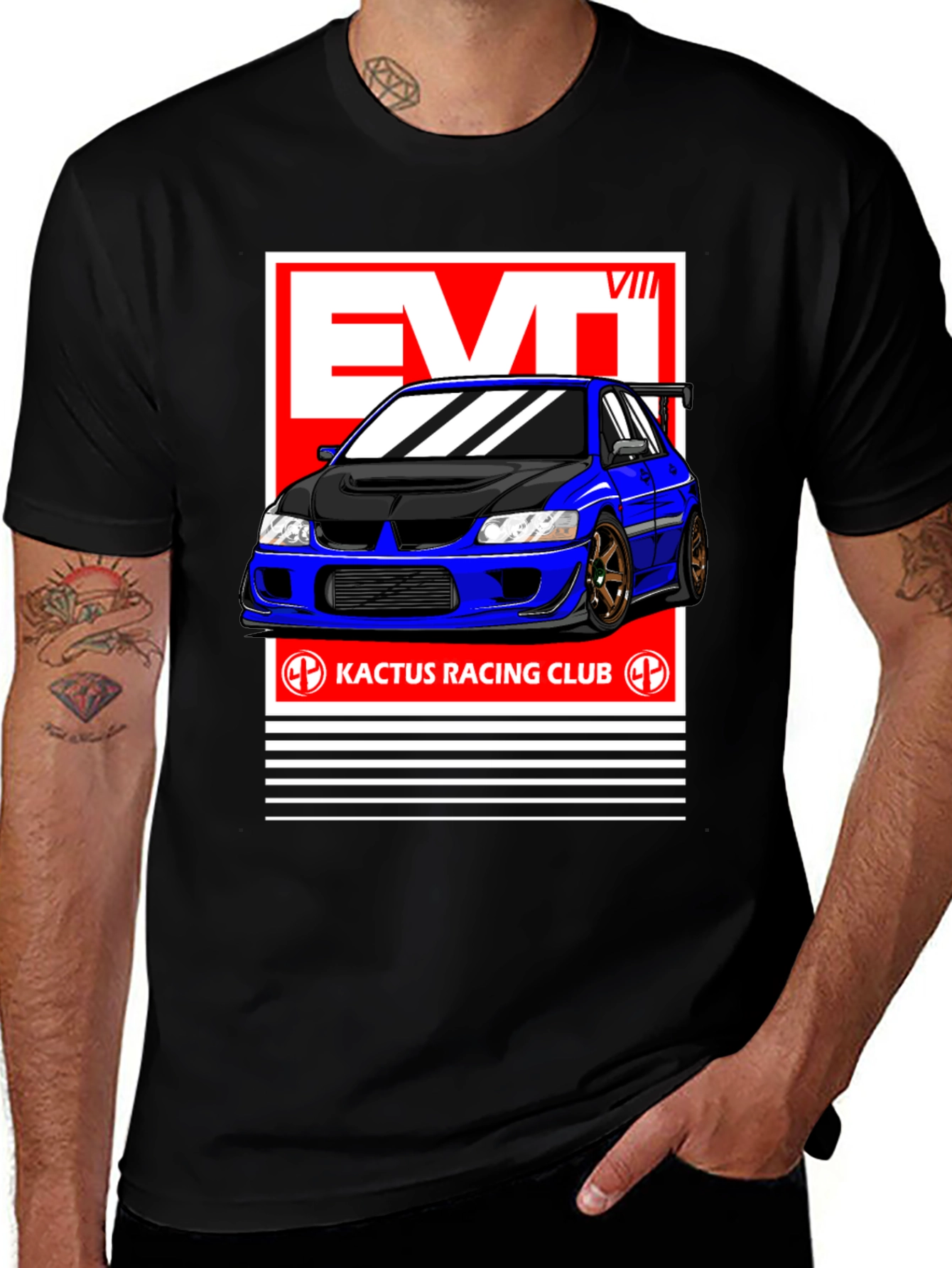 Evo VIII Kactus Racing Club Black T-Shirt