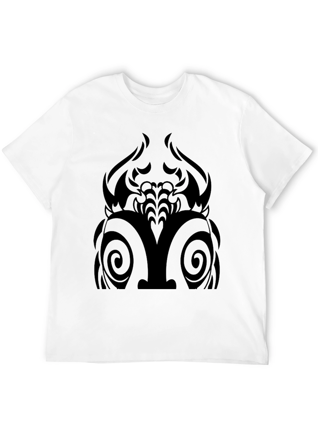 Black Tribal Graphic Tee - Mens Casual Style