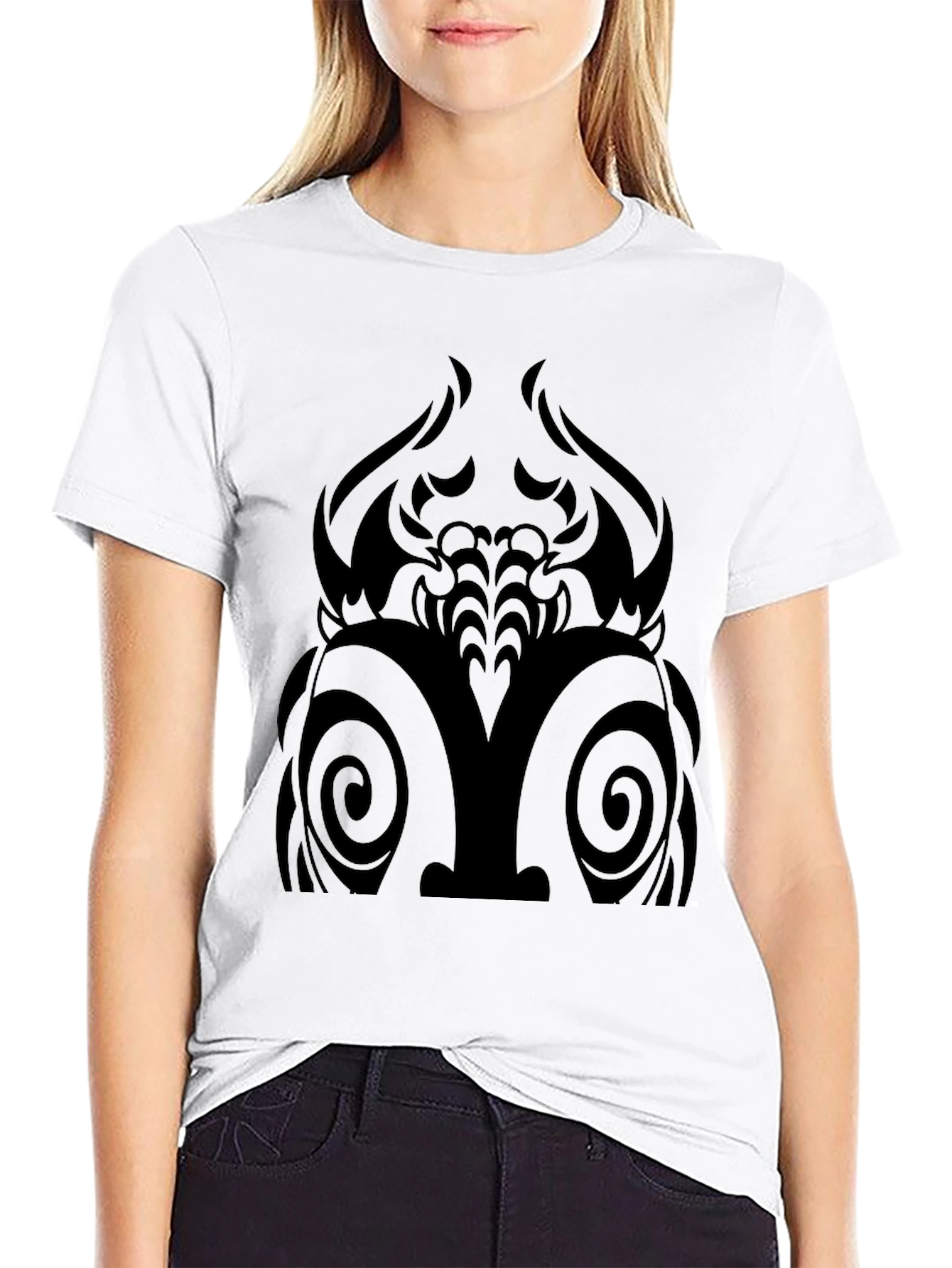 Black Tribal Graphic Tee - Mens Casual Style