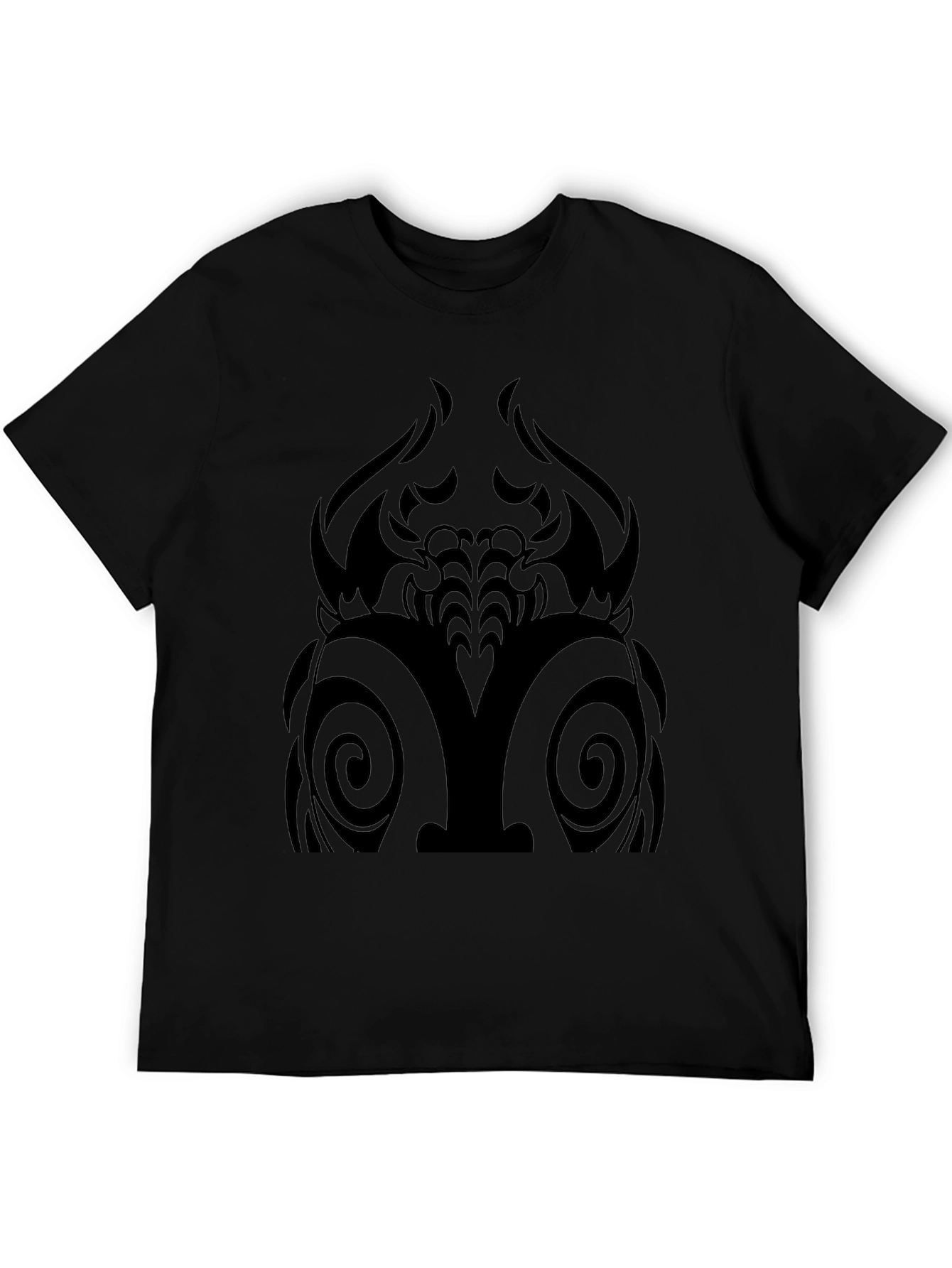Black Tribal Graphic Tee - Mens Casual Style