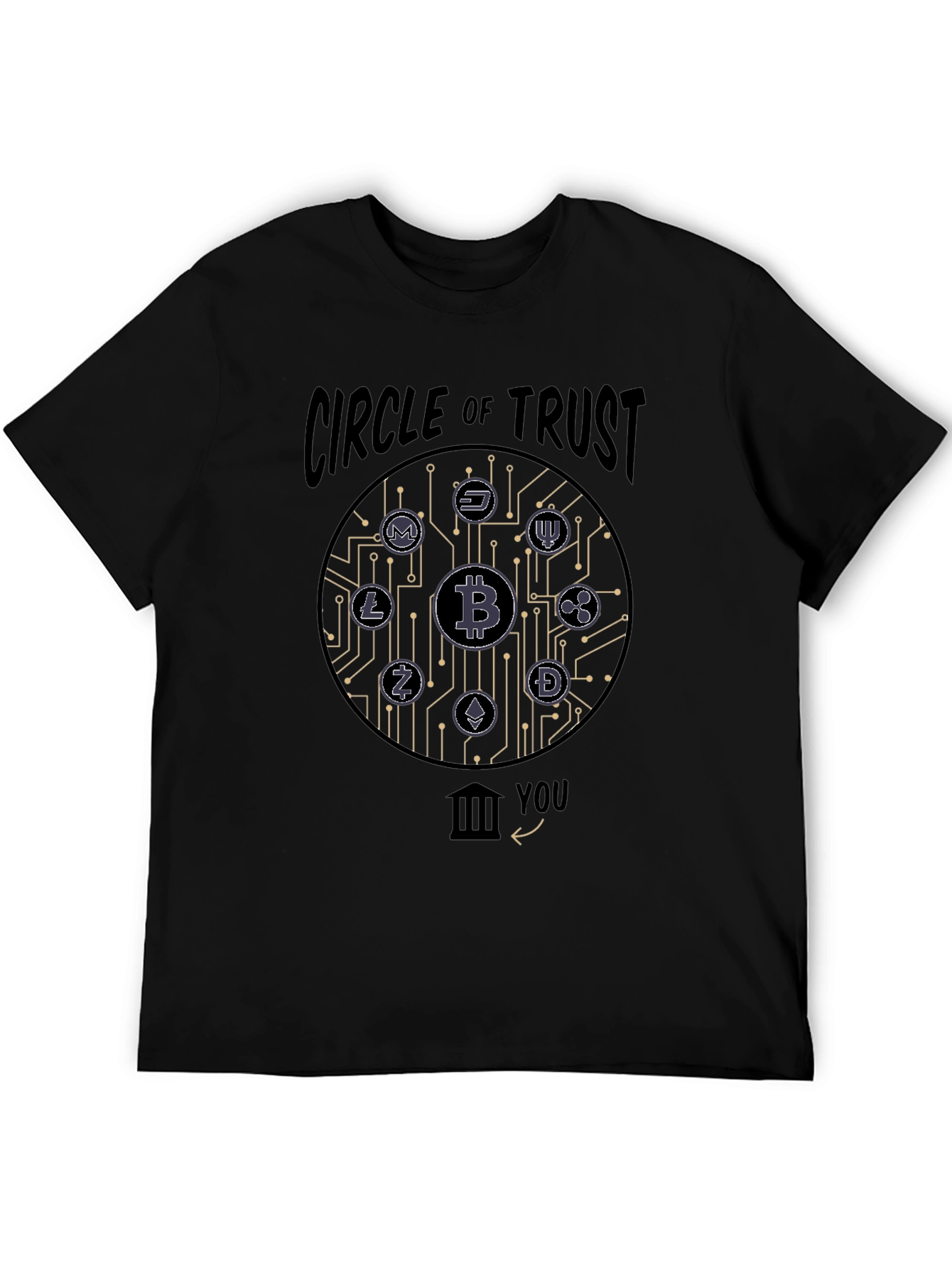 Crypto Circle of Trust Black Graphic Tee