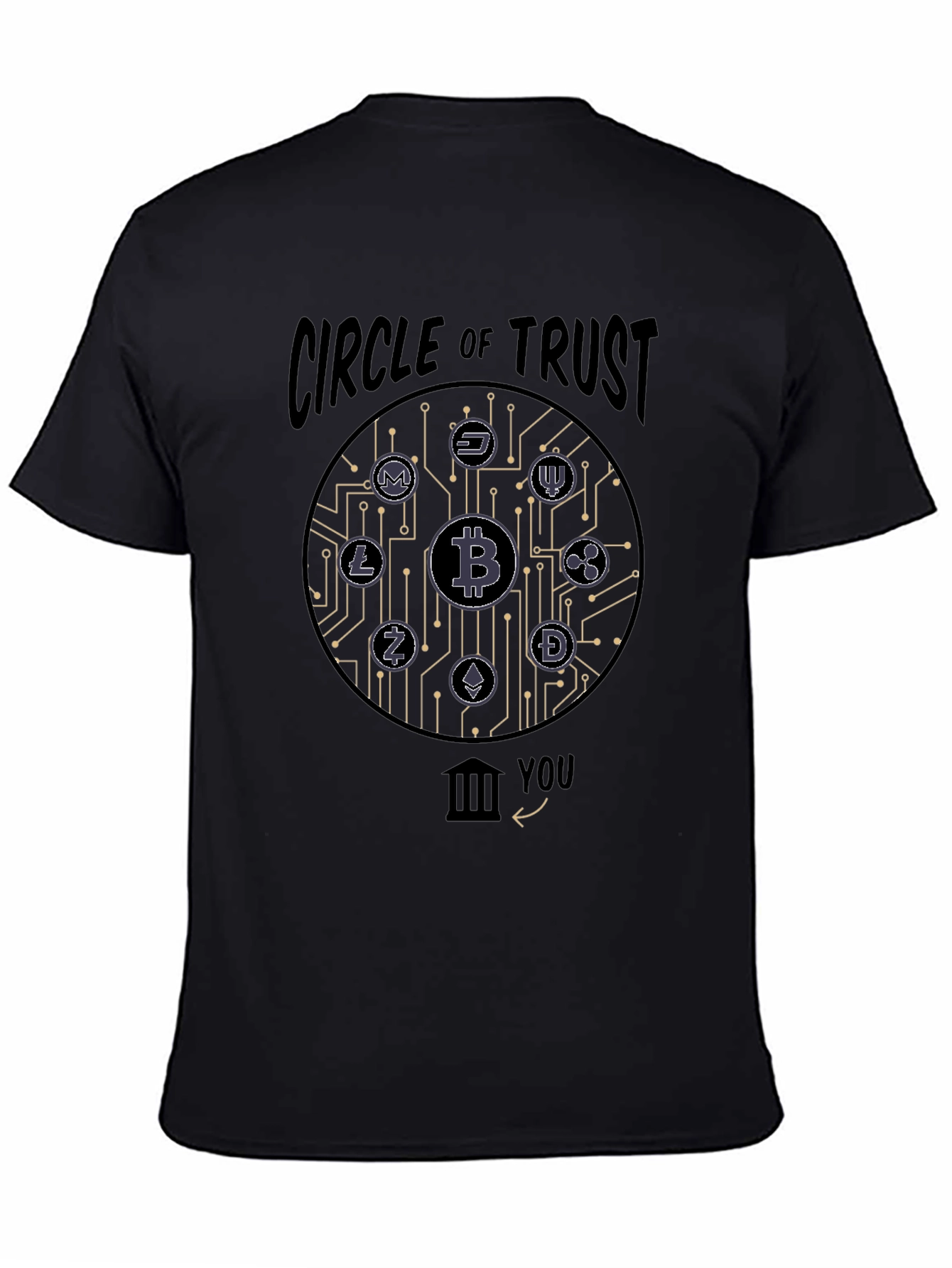 Crypto Circle of Trust Black Graphic Tee