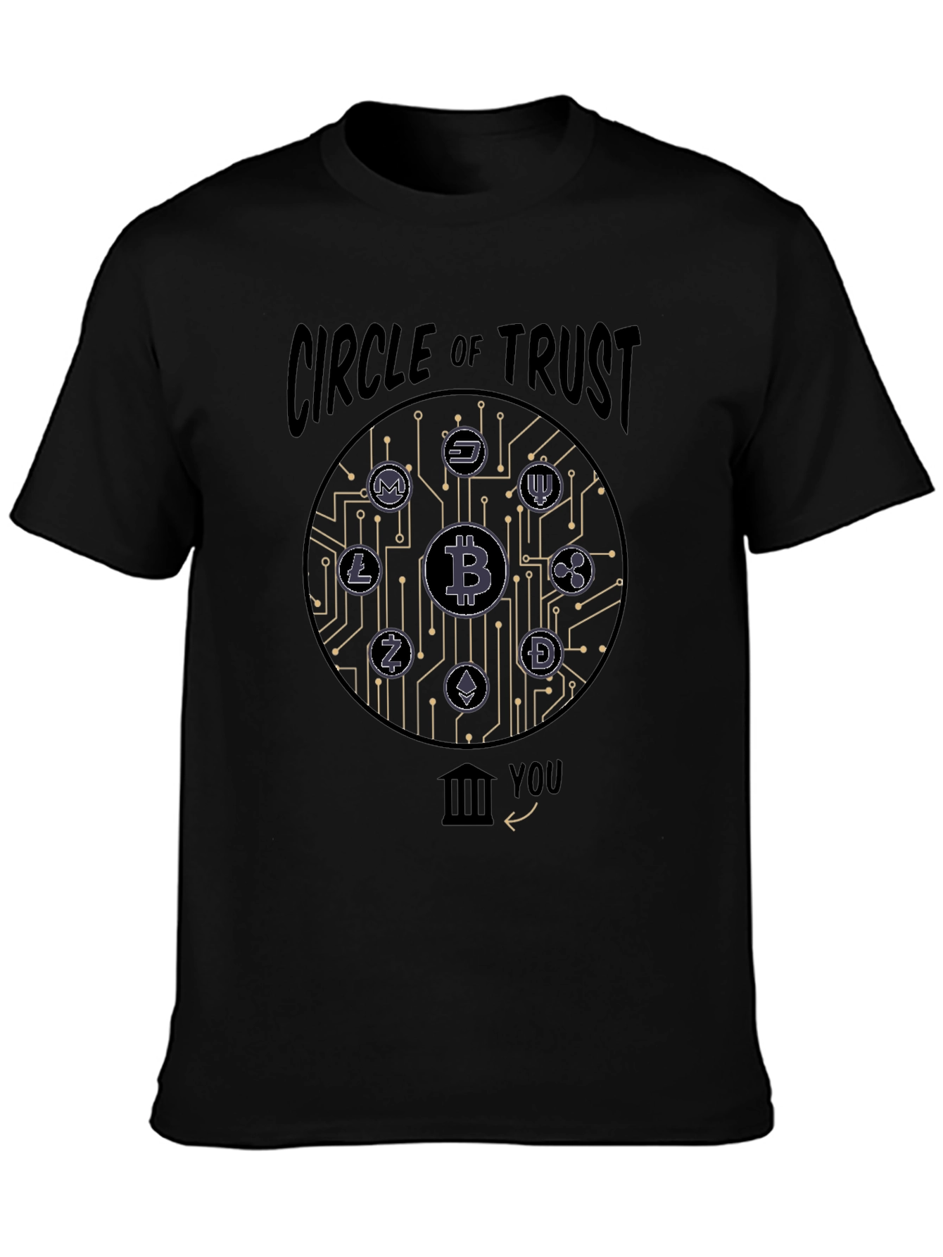 Crypto Circle of Trust Black Graphic Tee