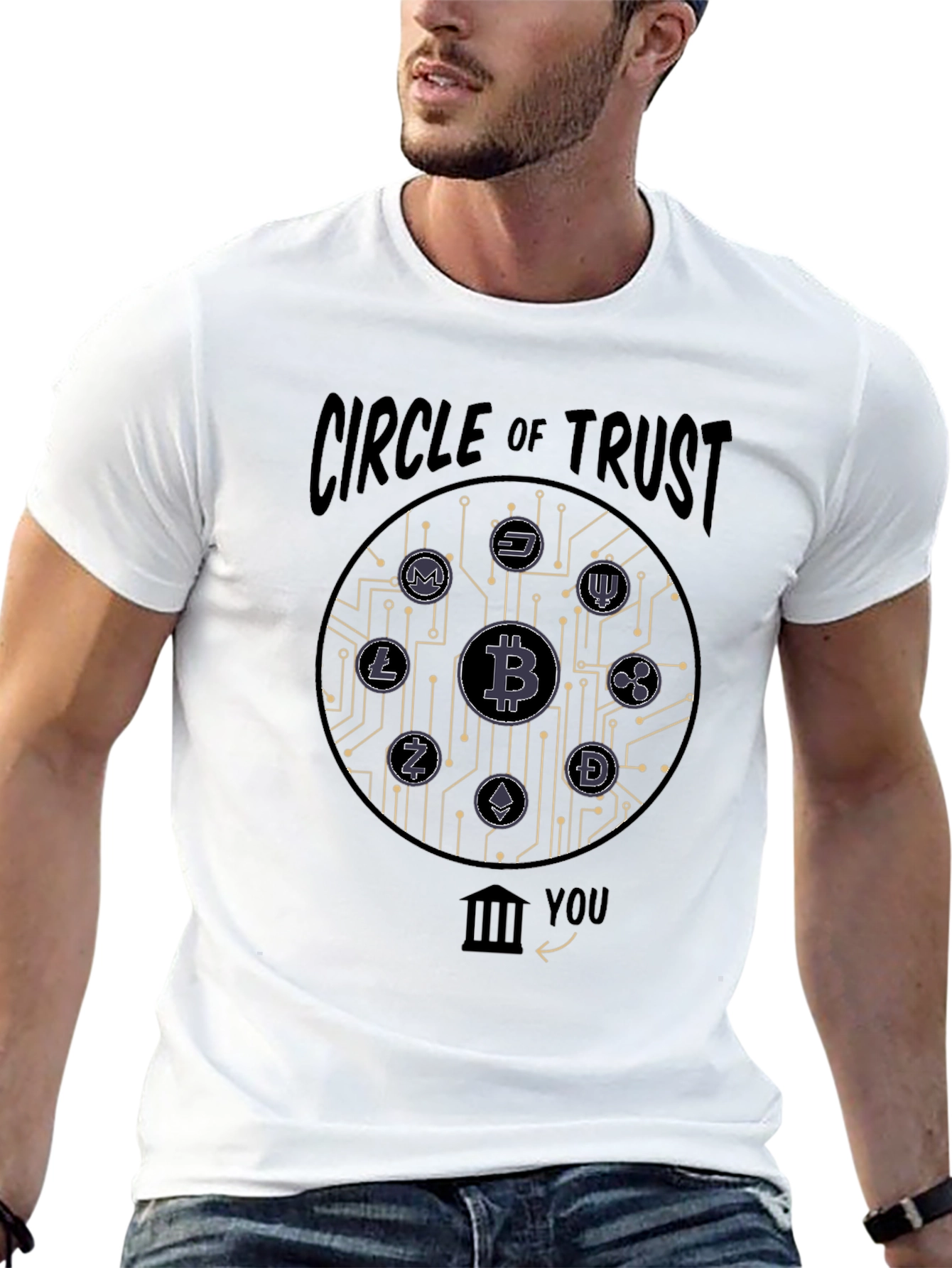 Crypto Circle of Trust Black Graphic Tee