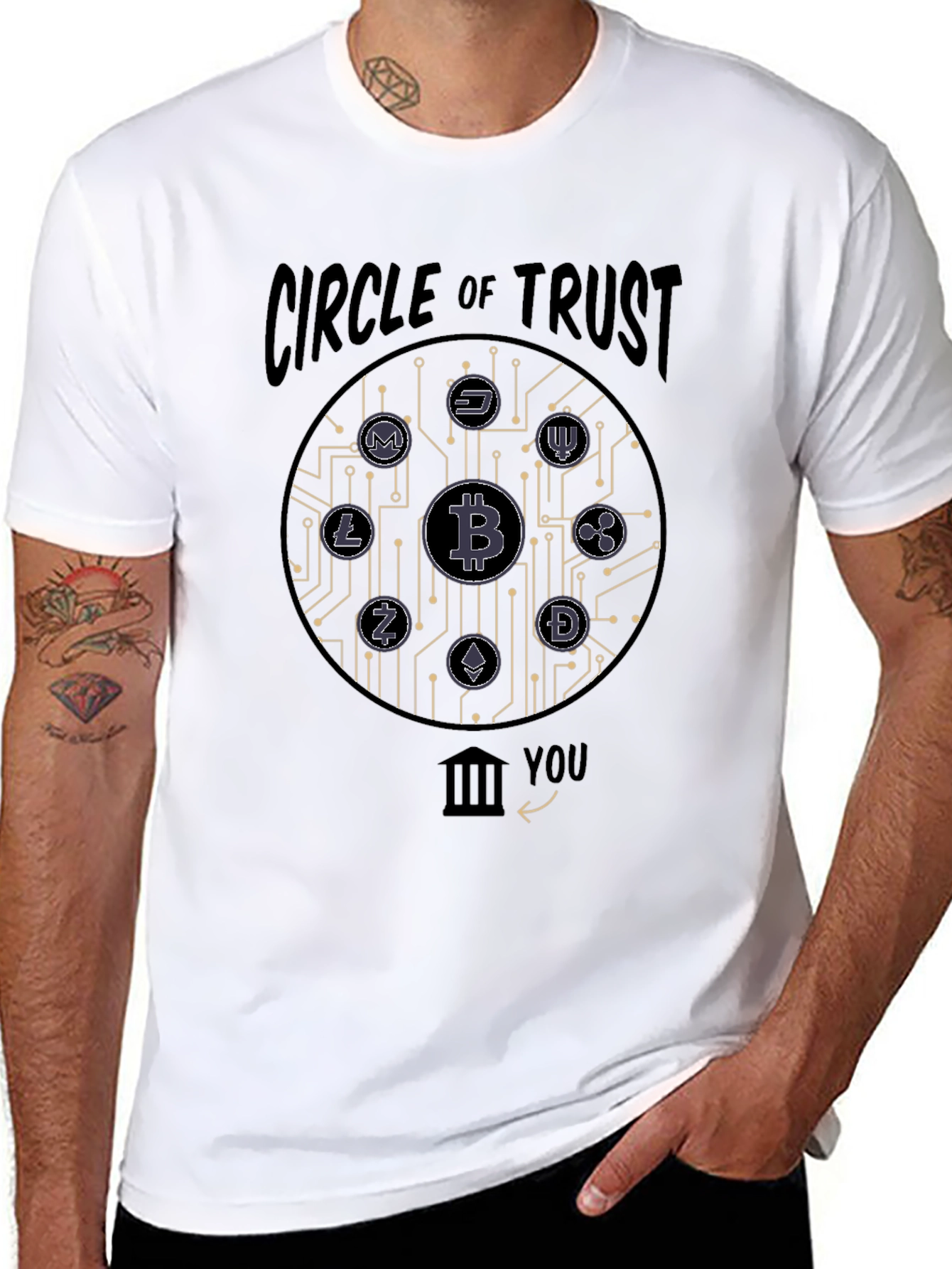 Crypto Circle of Trust Black Graphic Tee