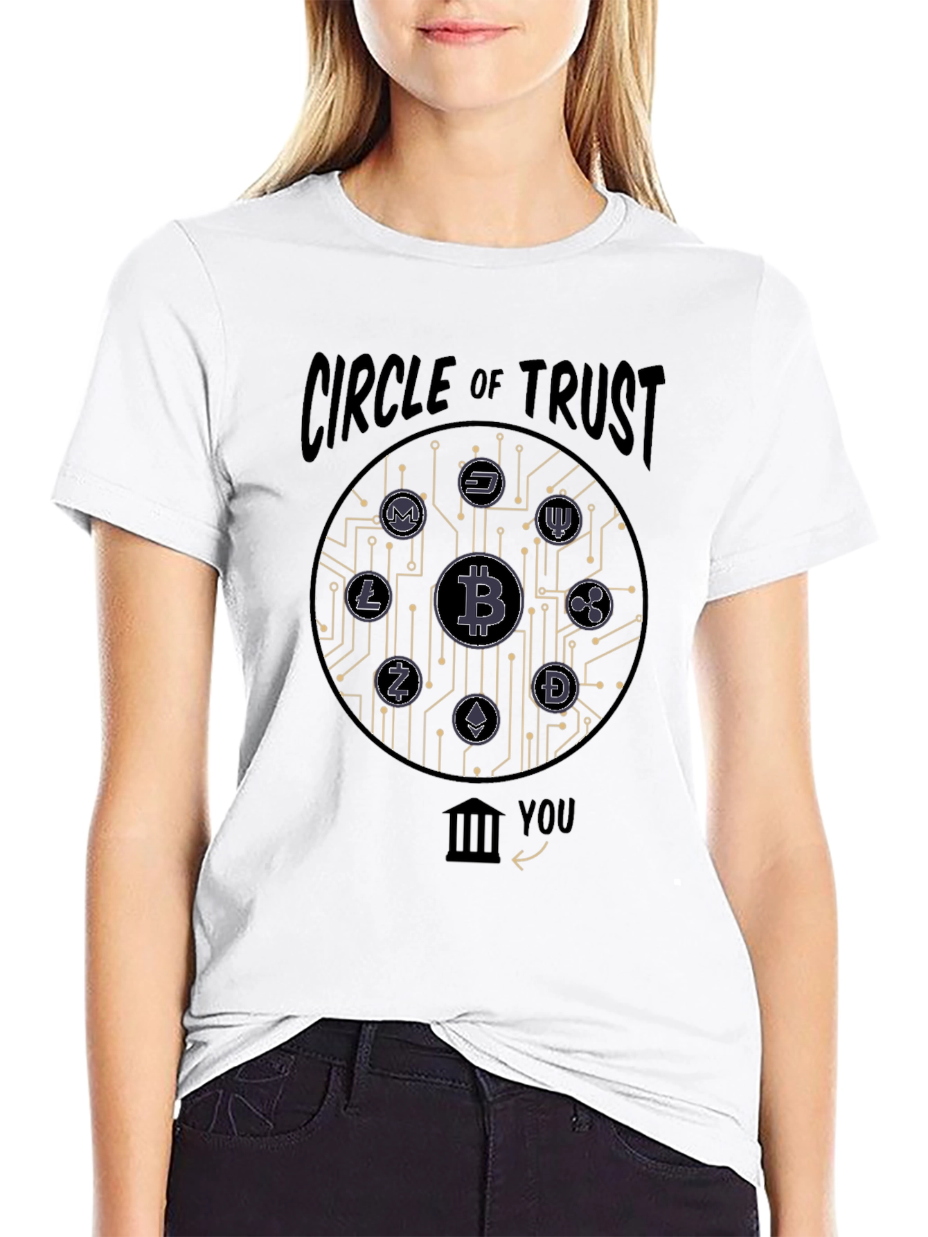 Crypto Circle of Trust Black Graphic Tee