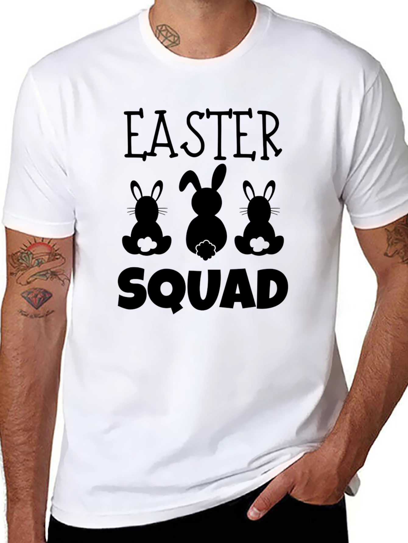 Easter Squad Bunny T-Shirt - Black
