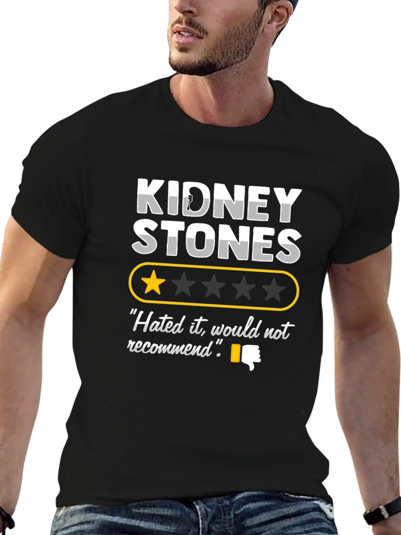 Kidney Stones Graphic Tee - One Star Review T-Shirt