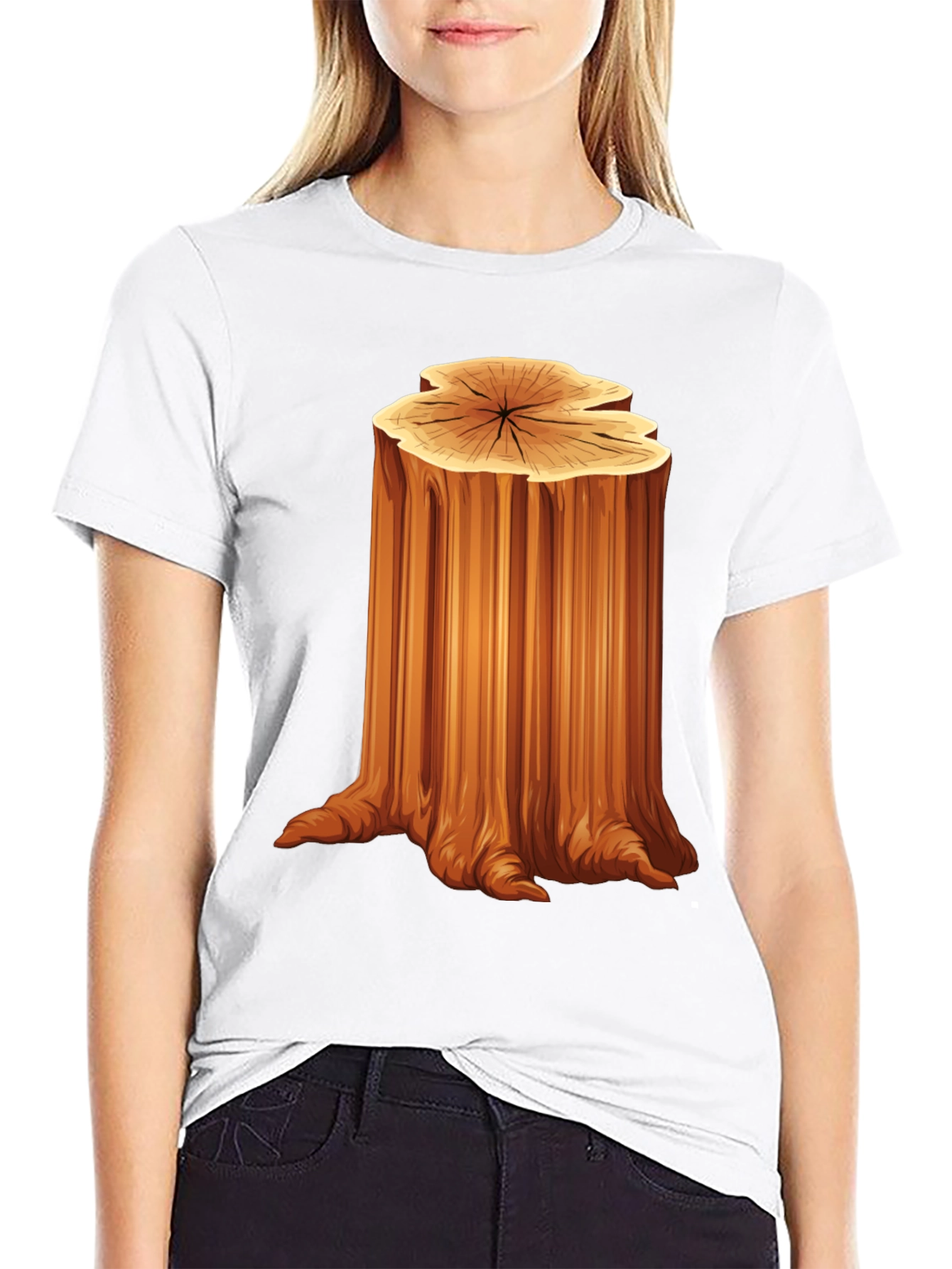 Nature Tree Stump Graphic T-Shirt