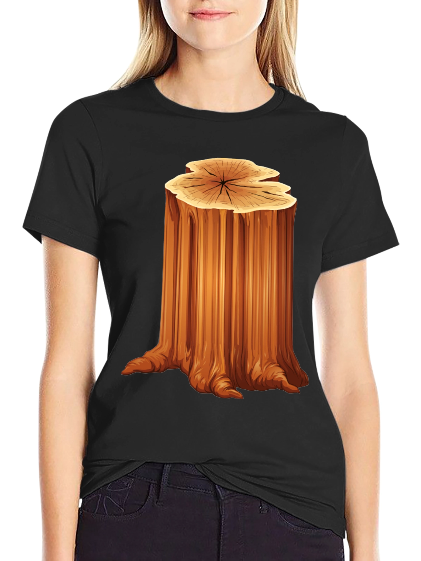 Nature Tree Stump Graphic T-Shirt
