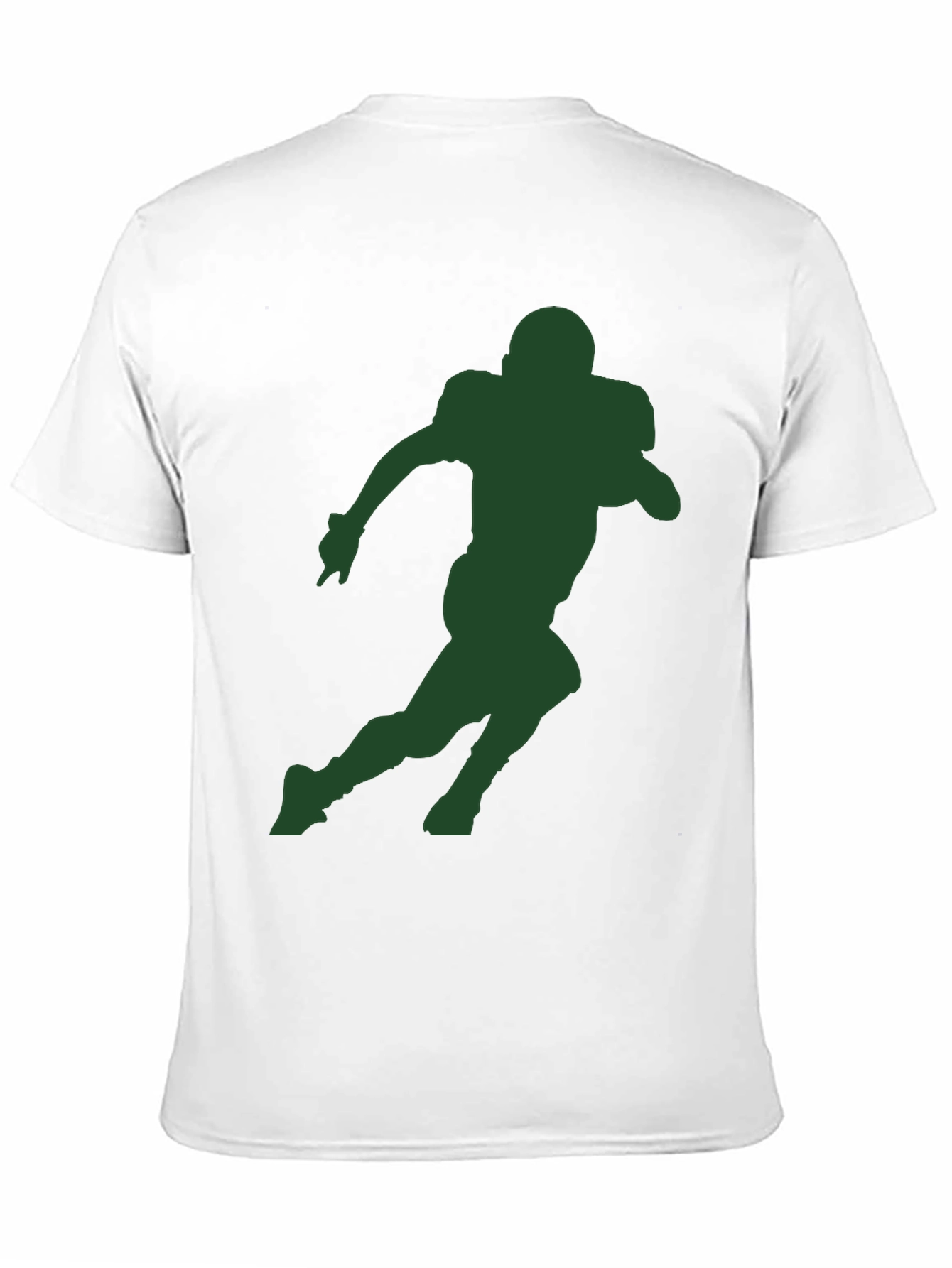 Football Player Silhouette Black T-Shirt