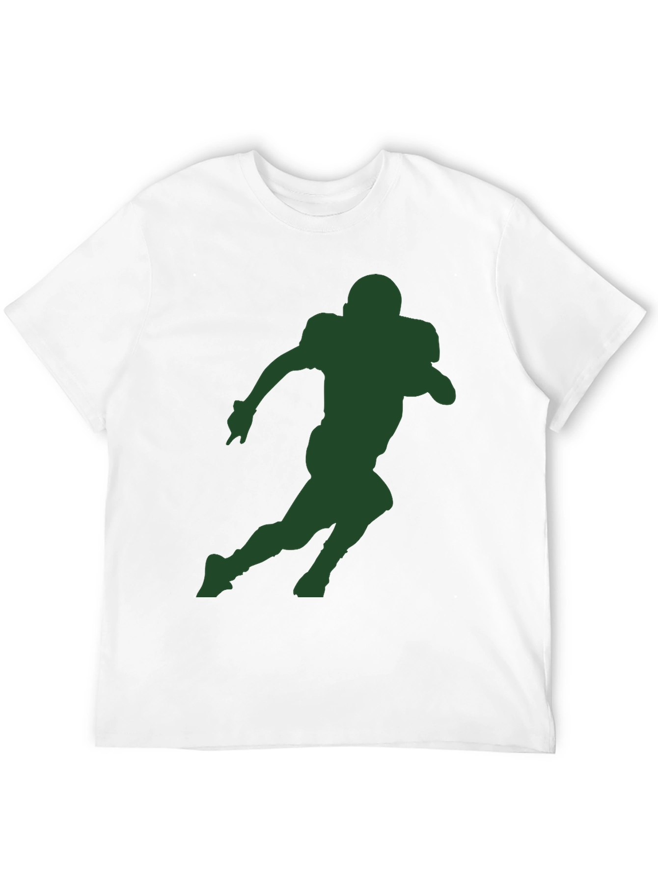 Football Player Silhouette Black T-Shirt