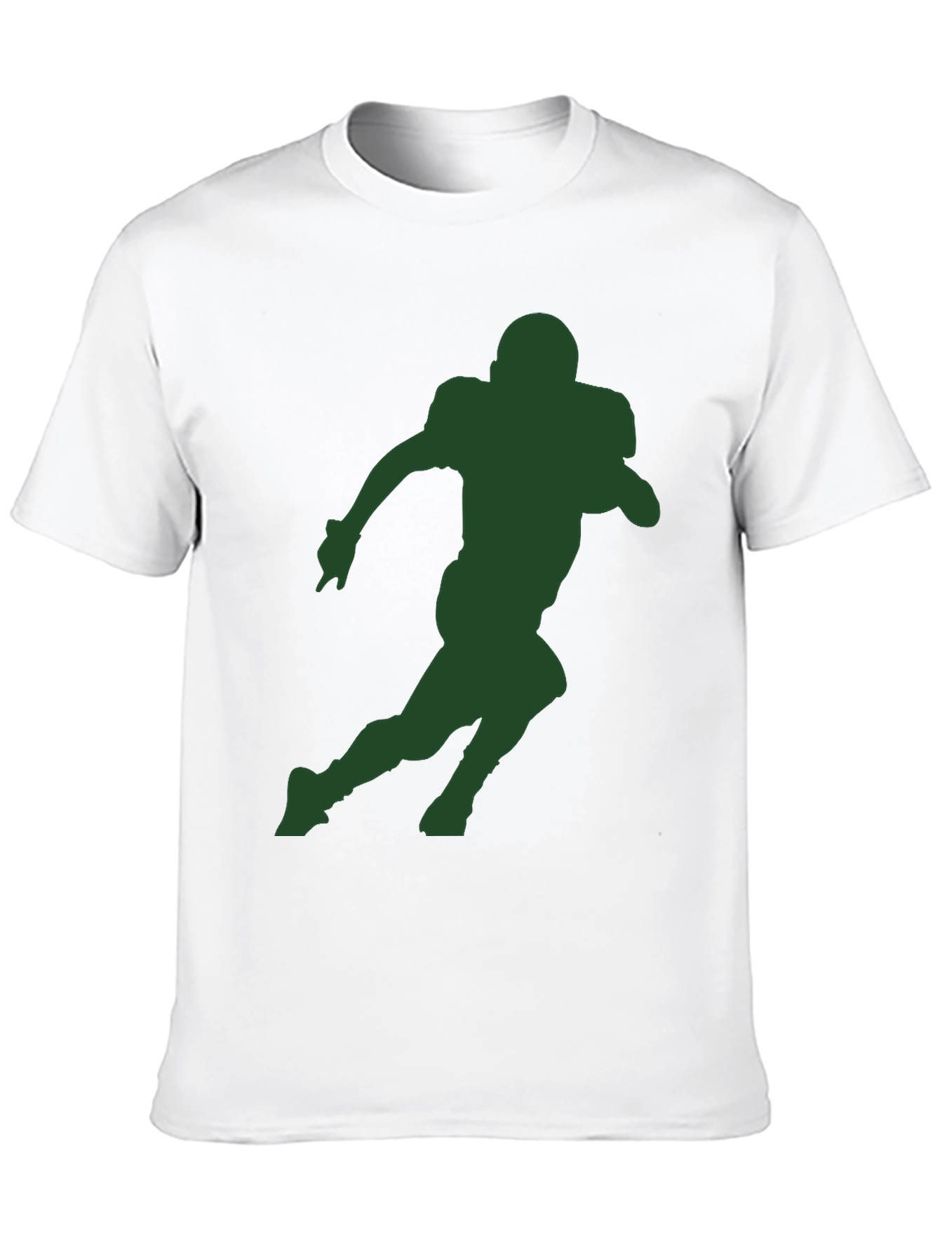Football Player Silhouette Black T-Shirt
