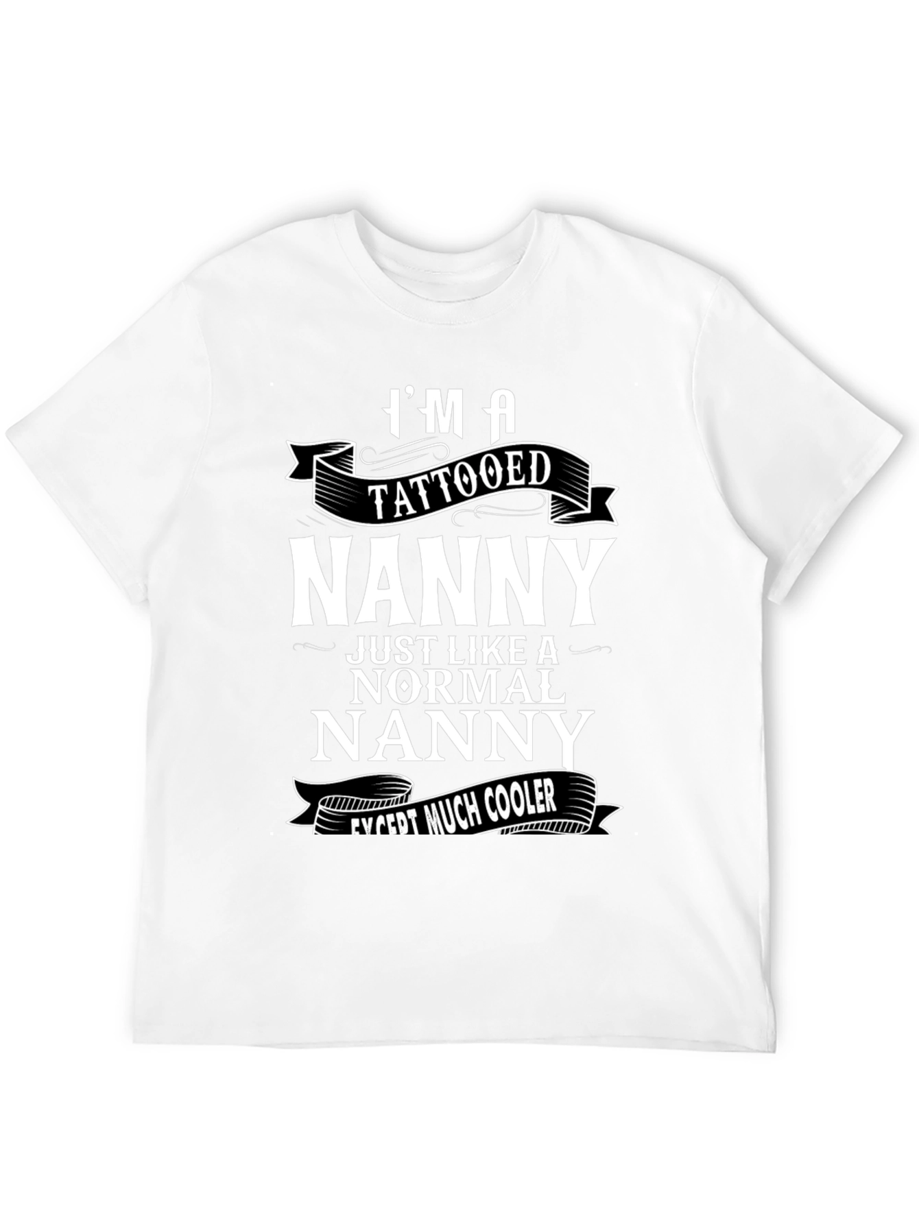 Tattooed Nanny Graphic Tee - Cool Nanny Shirt