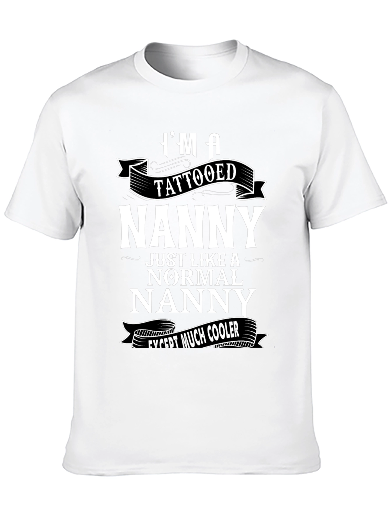 Tattooed Nanny Graphic Tee - Cool Nanny Shirt