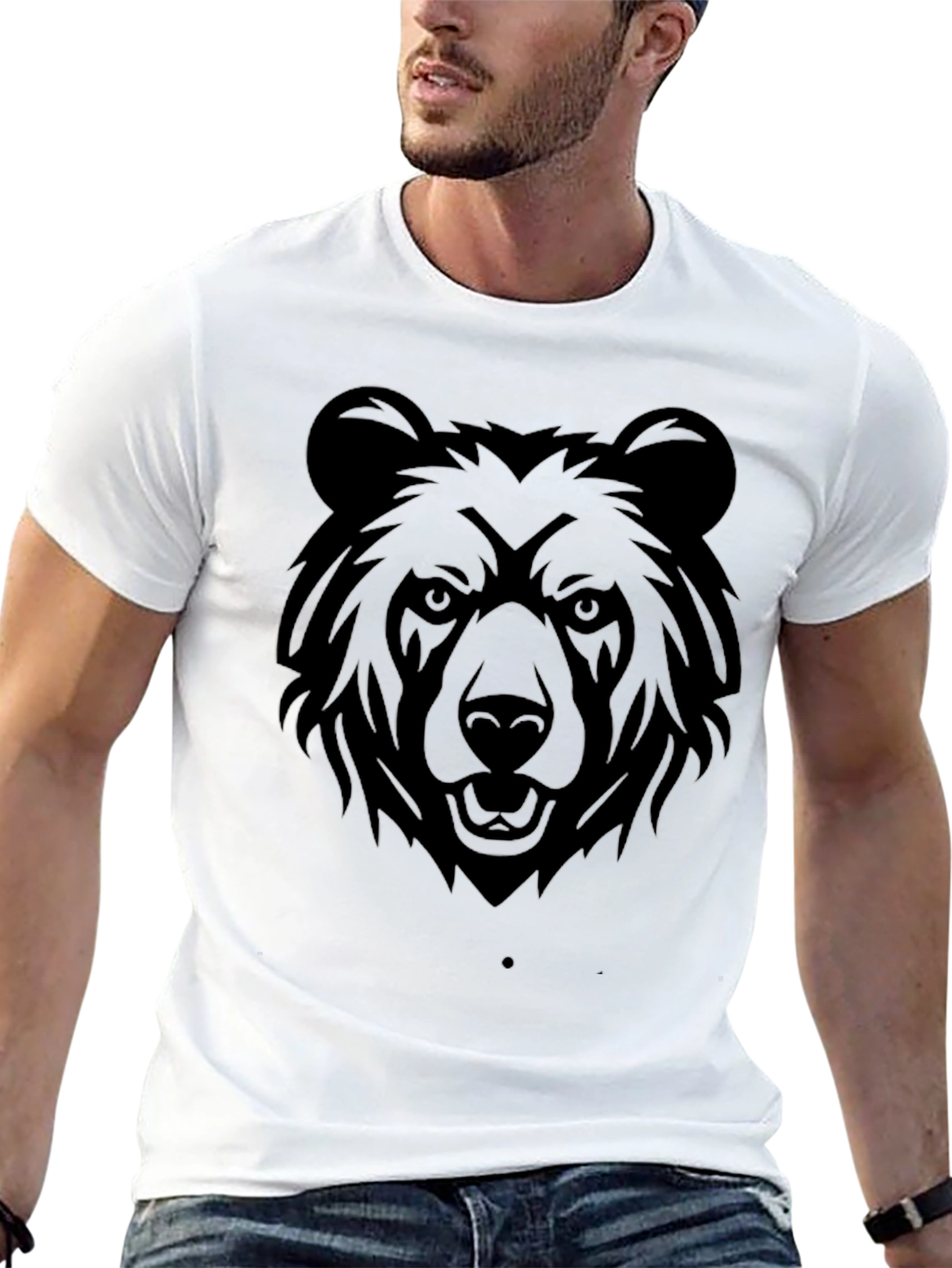 Black Bear Graphic T-Shirt - Mens Casual Tee