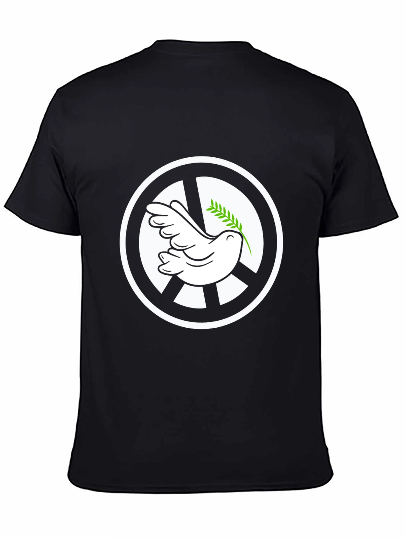 Peace Dove Graphic Black T-Shirt